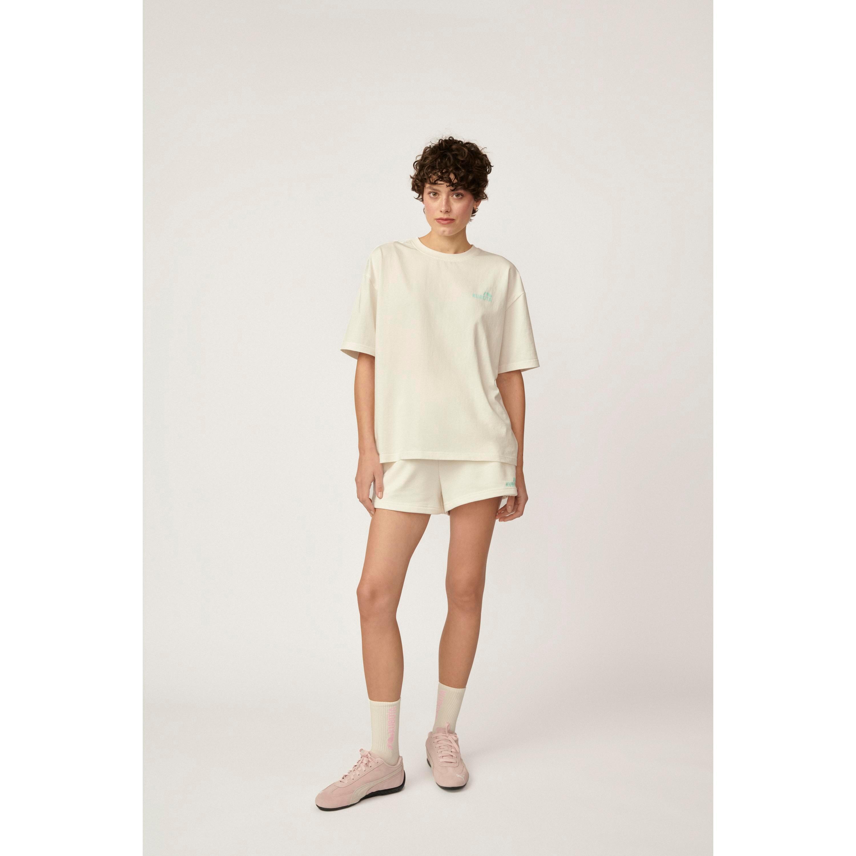 T-shirt Kubota ecru damski