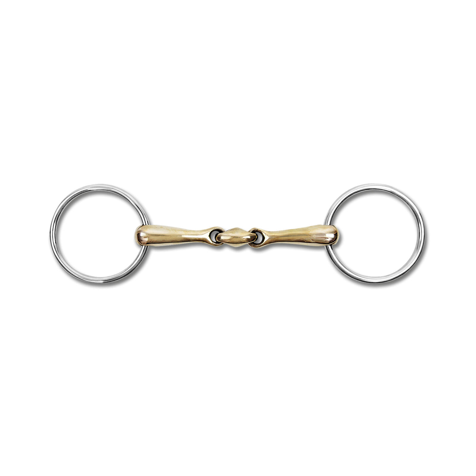 Mors 2 pierścienie do konia podwójna złamana masywna Waldhausen Cupris