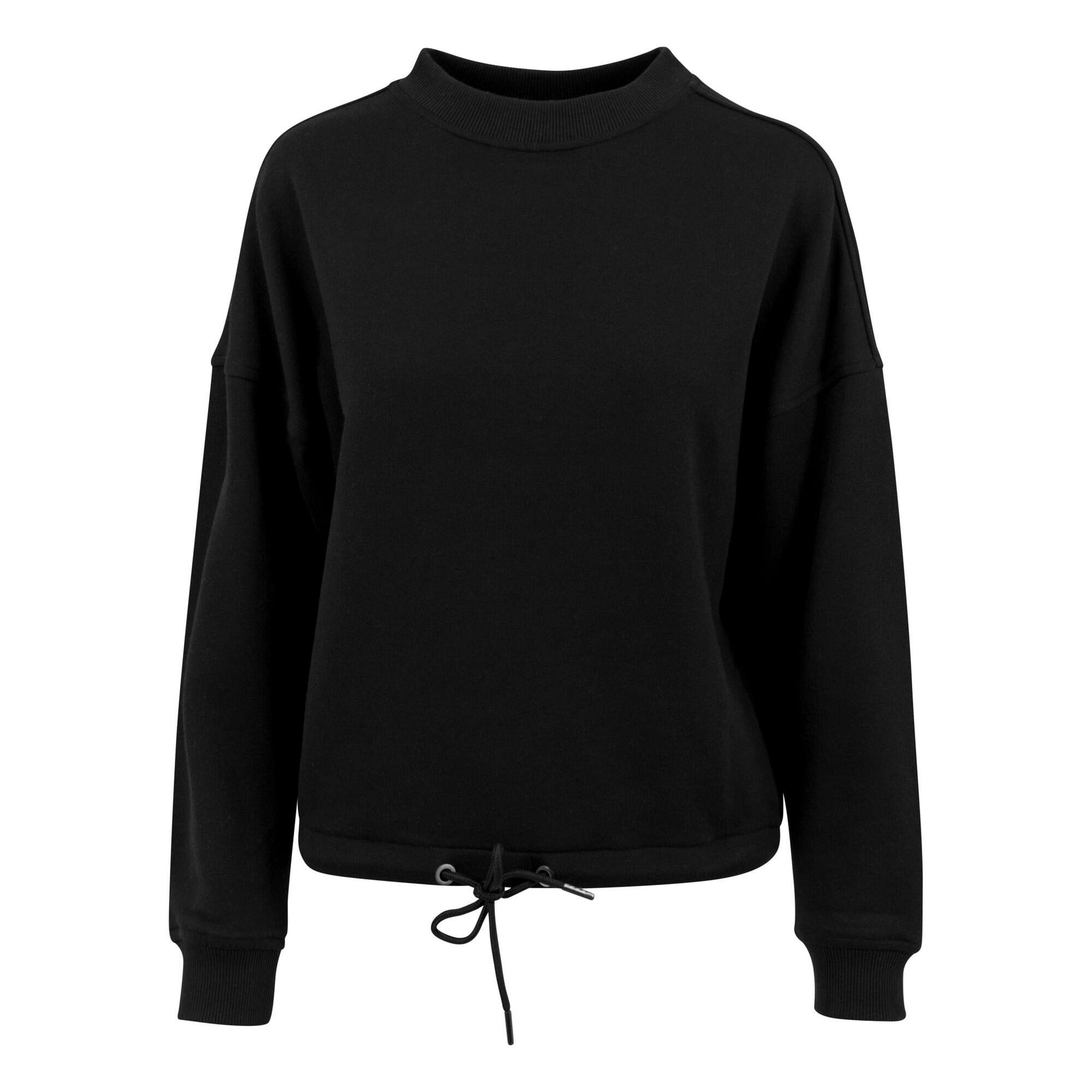 Damska Bluza Z Kapturem Z Okrągłym Dekoltem