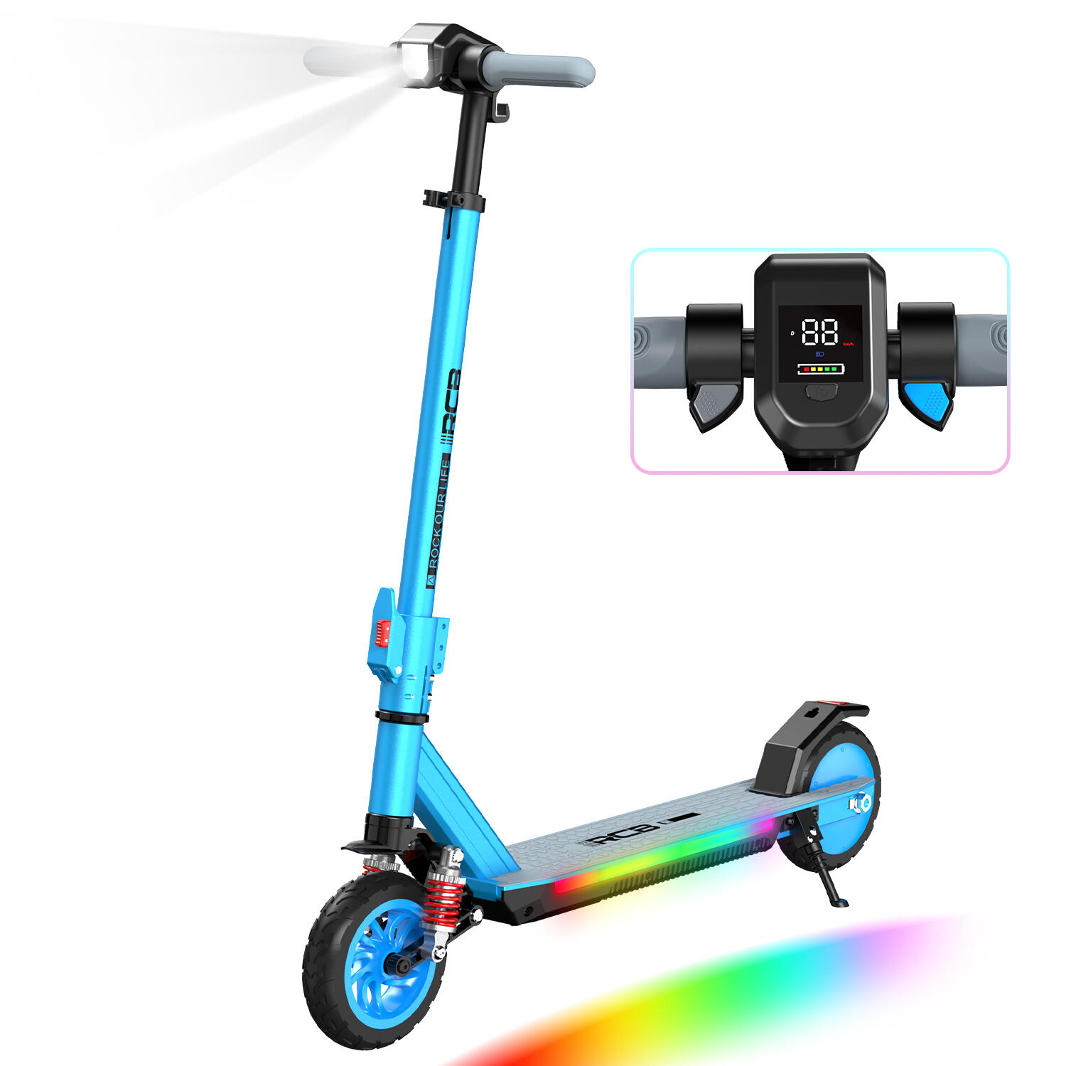 Elektryczna hulajnoga dla dzieci, 3 biegi, 7" koła, składana – RCB R12 MAX