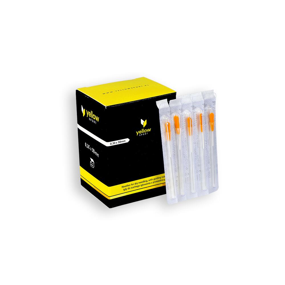 Igły do suchego igłowania z prowadnicą - yellowSTING, 0,30 x 30mm