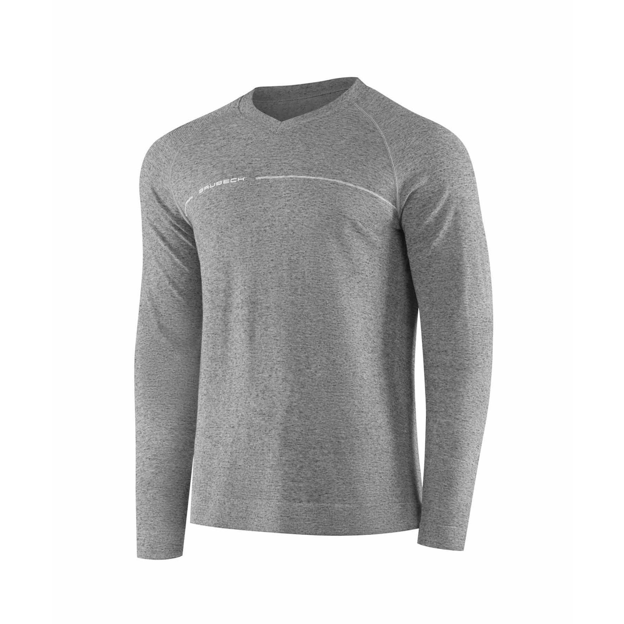 Koszulka męska z długim rękawem do spania z dodatkiem lnu Brubeck COMFORT NIGHT