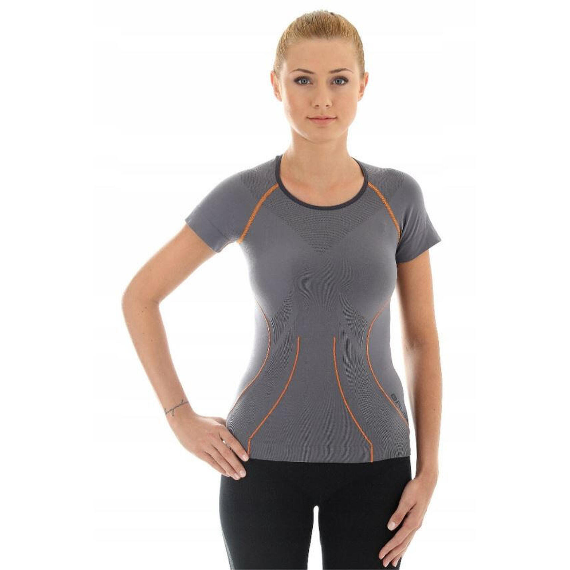 Koszulka damska Brubeck ATHLETIC jasny szary S SS10230