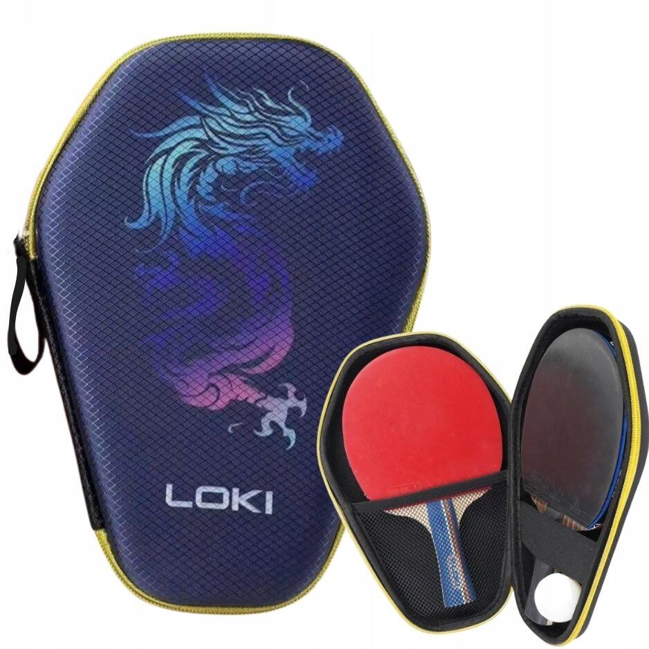 Pokrowiec Podwójny Na 2 Rakietki Do Tenisa Stołowego Twardy Chiński Smok