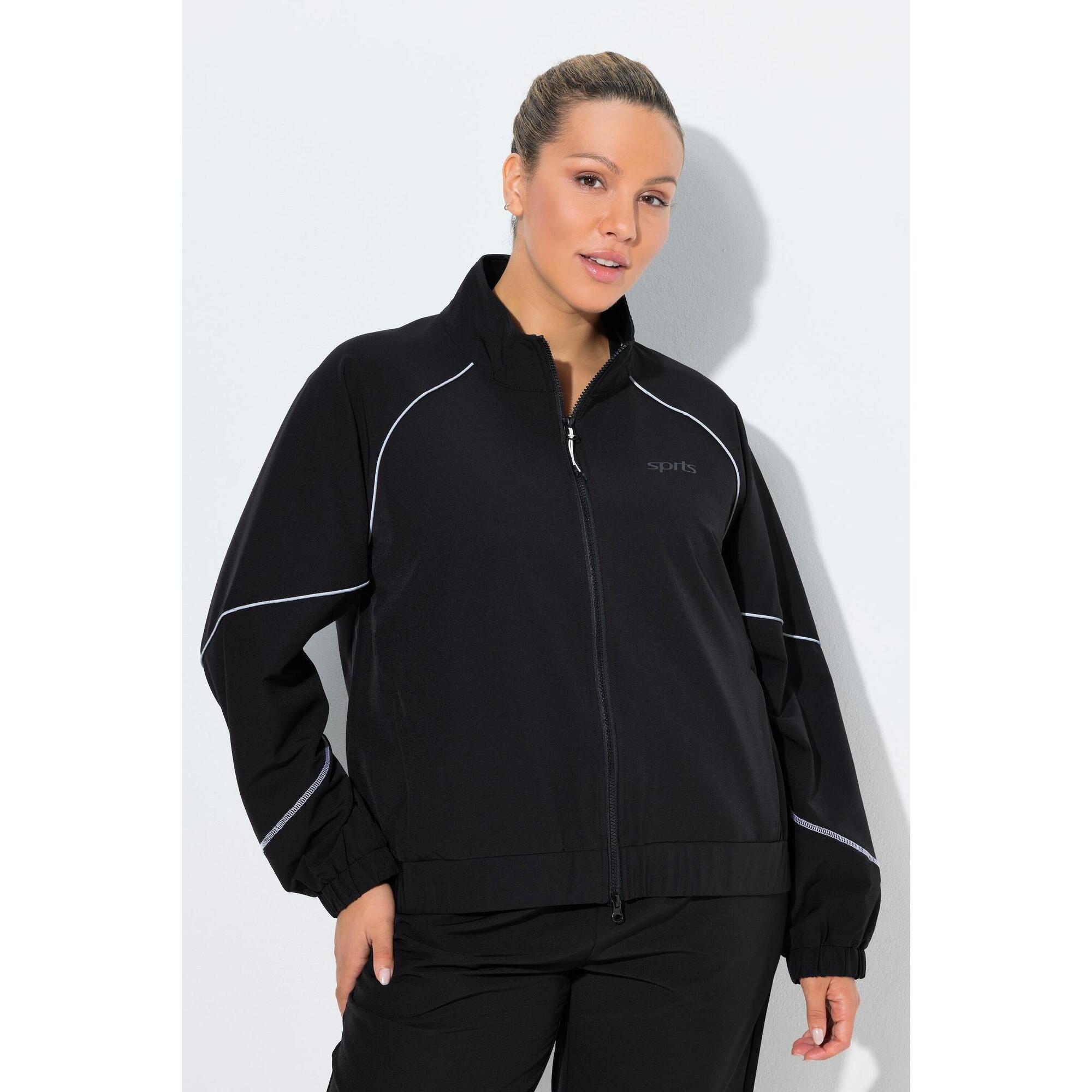 Damskie Funkcyjna kurtka treningowa stójka 2-kierunkowy zamek błyskawiczny
