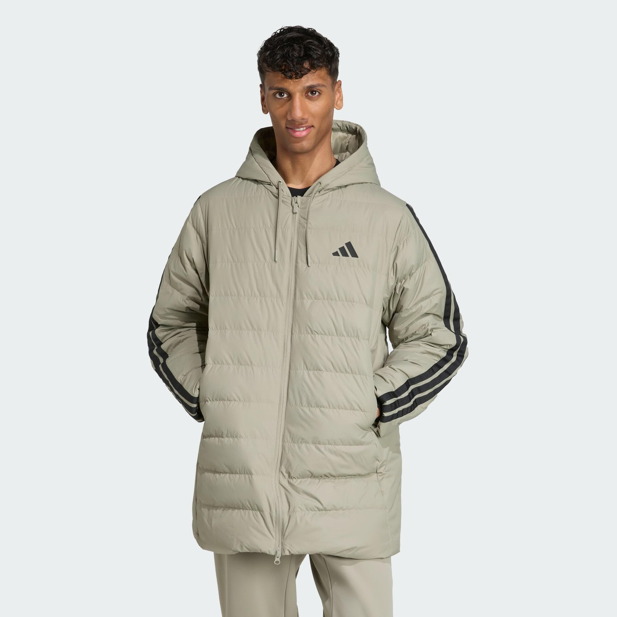 Parka z kapturem Essentials CLIMAWARM 3-Stripes Light Down