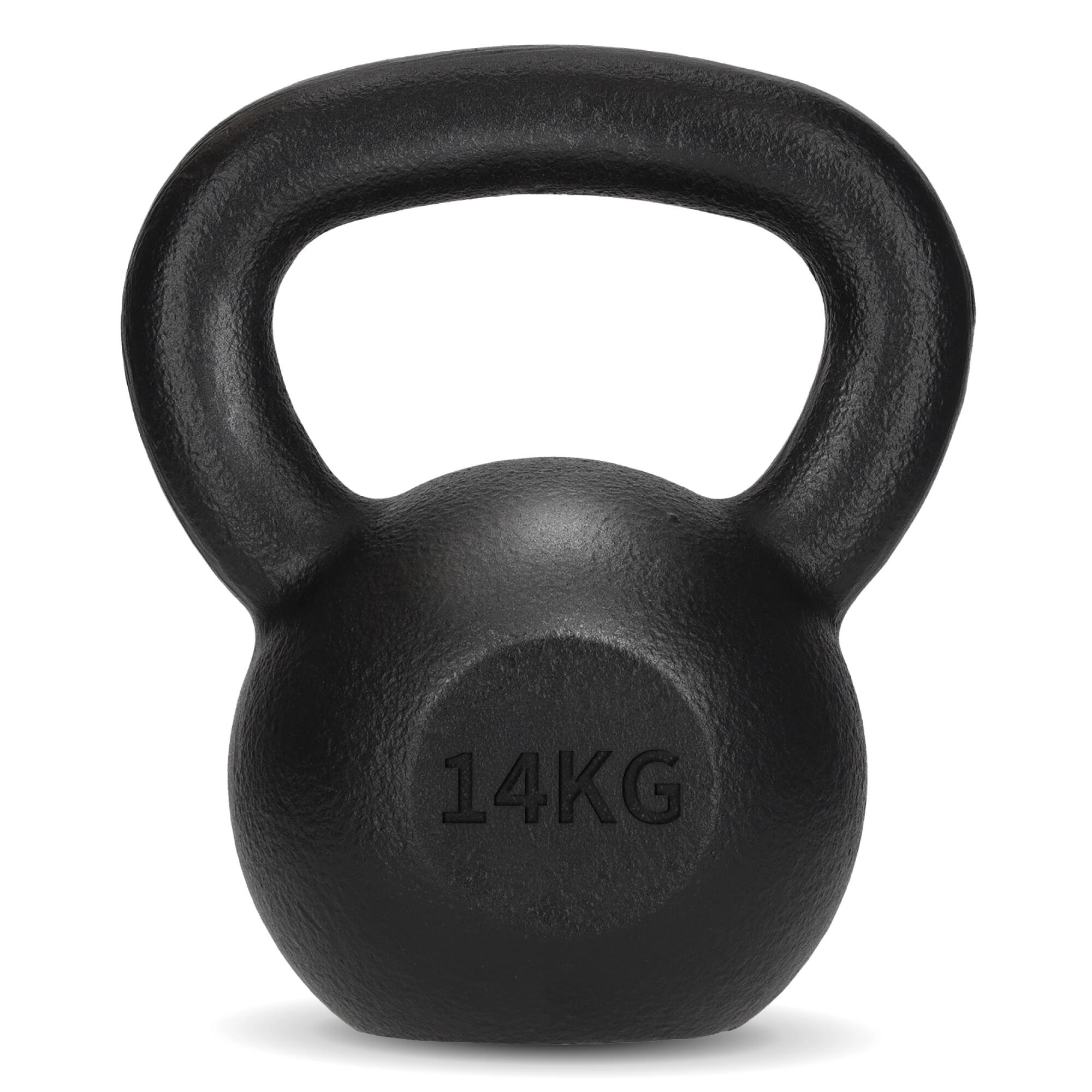 Żeliwny kettlebell do ćwiczeń siłowych 4FIZJO