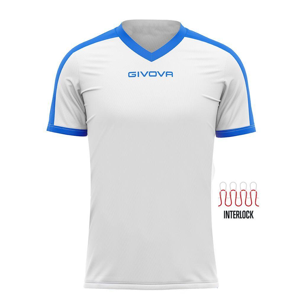 T-shirt Givova Revolution Sport 3XL Biało-Niebieski Unisex