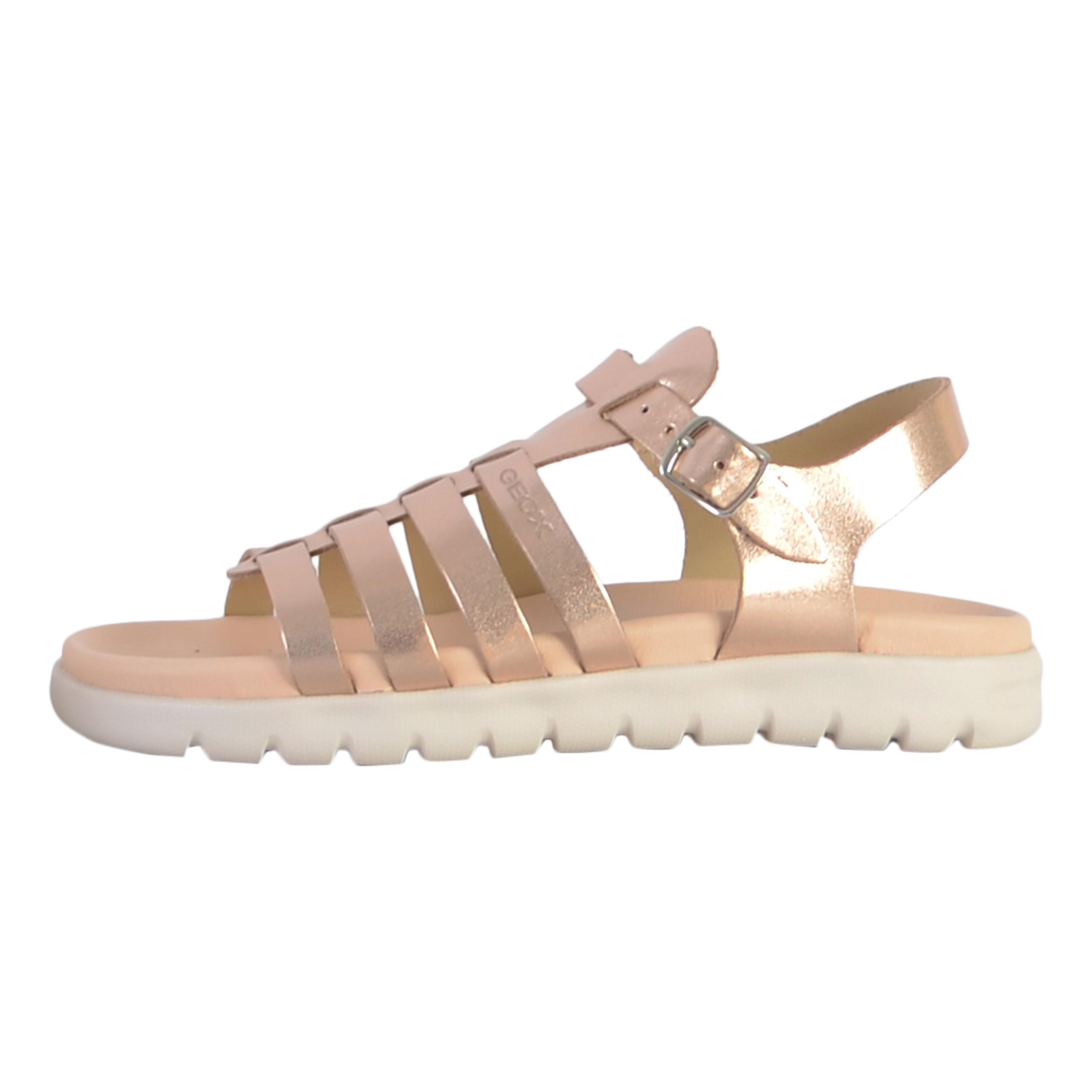 Sandały GEOX J S. SOLEIMA G.B - METAL.LEA Brąz