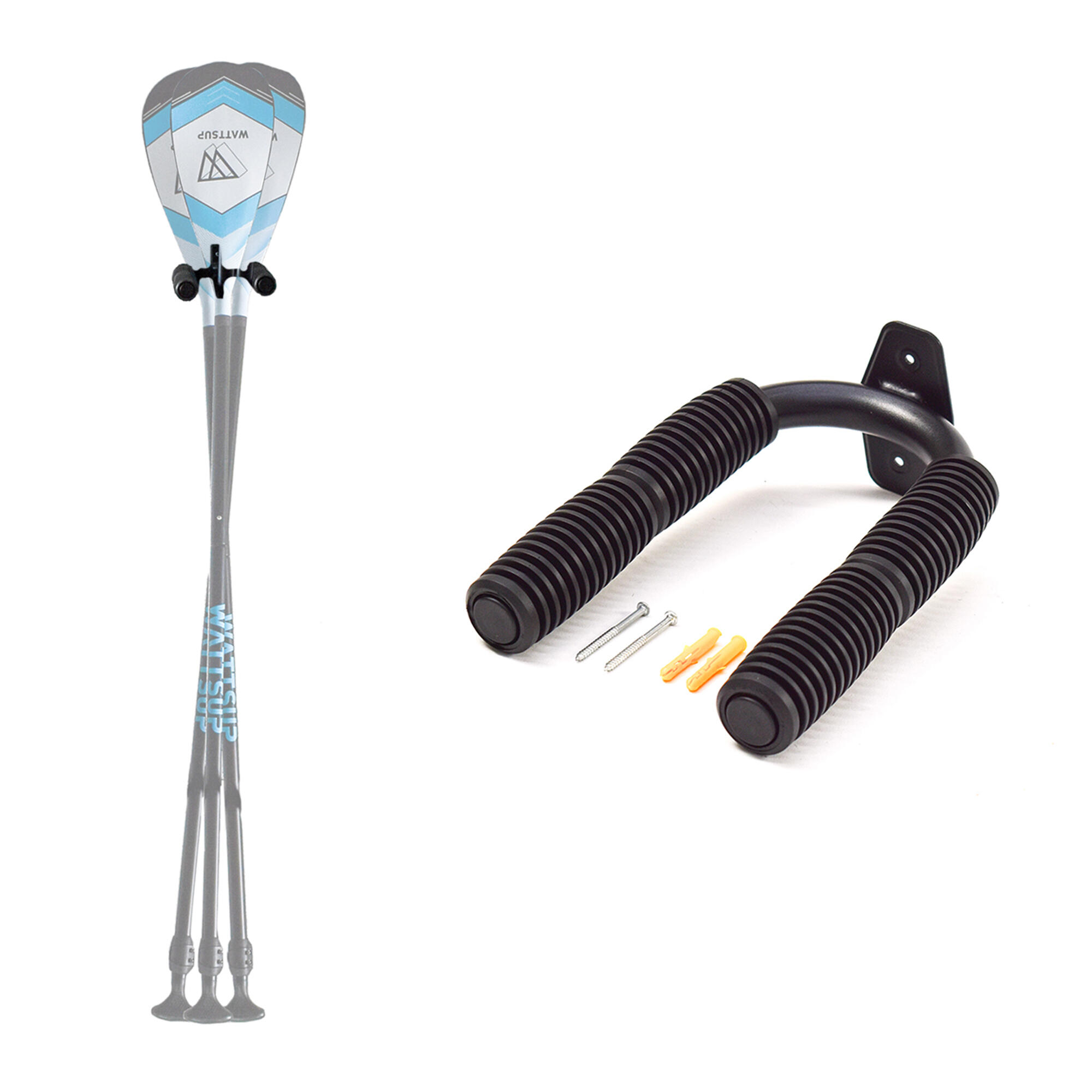 Stojak na 4 wiosła montowany na ścianie