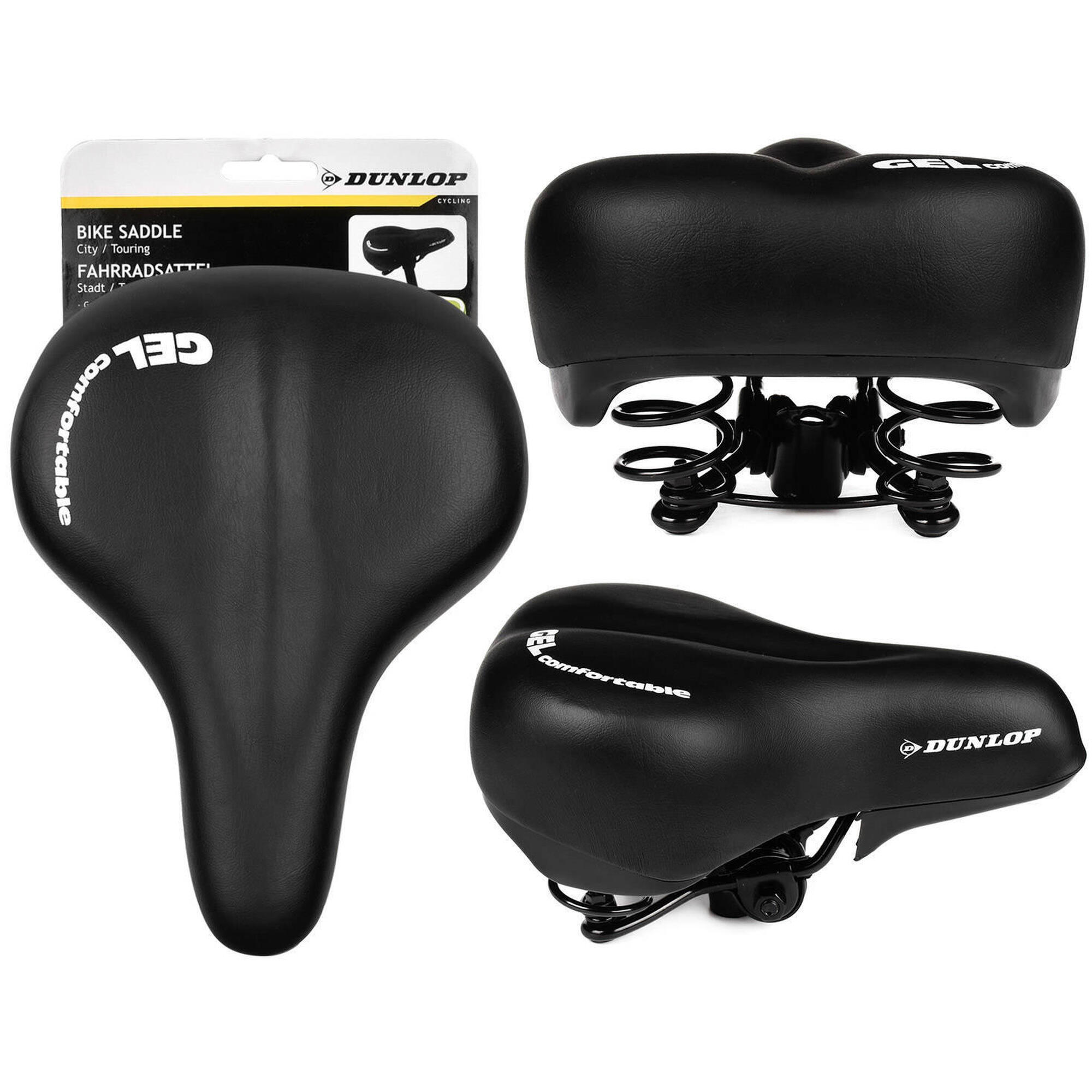 Siodełko rowerowe żelowe na sprężynach DUNLOP