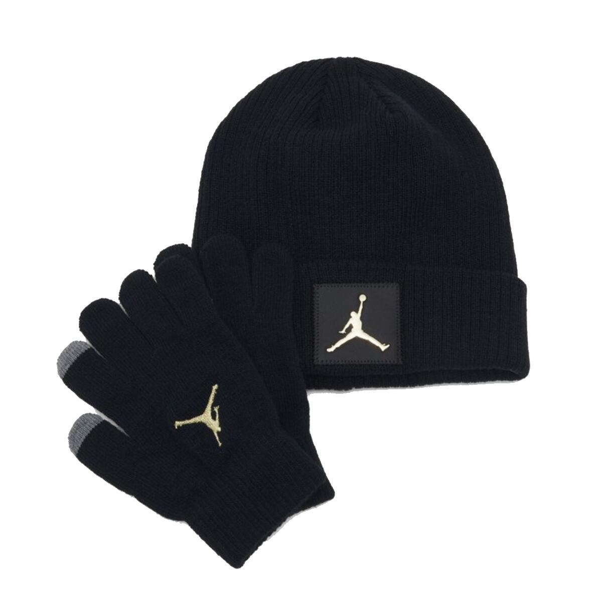 Zestaw czapka zimowa rękawiczki Air Jordan Metal Jumpman Patch Set 9A0604-K5X