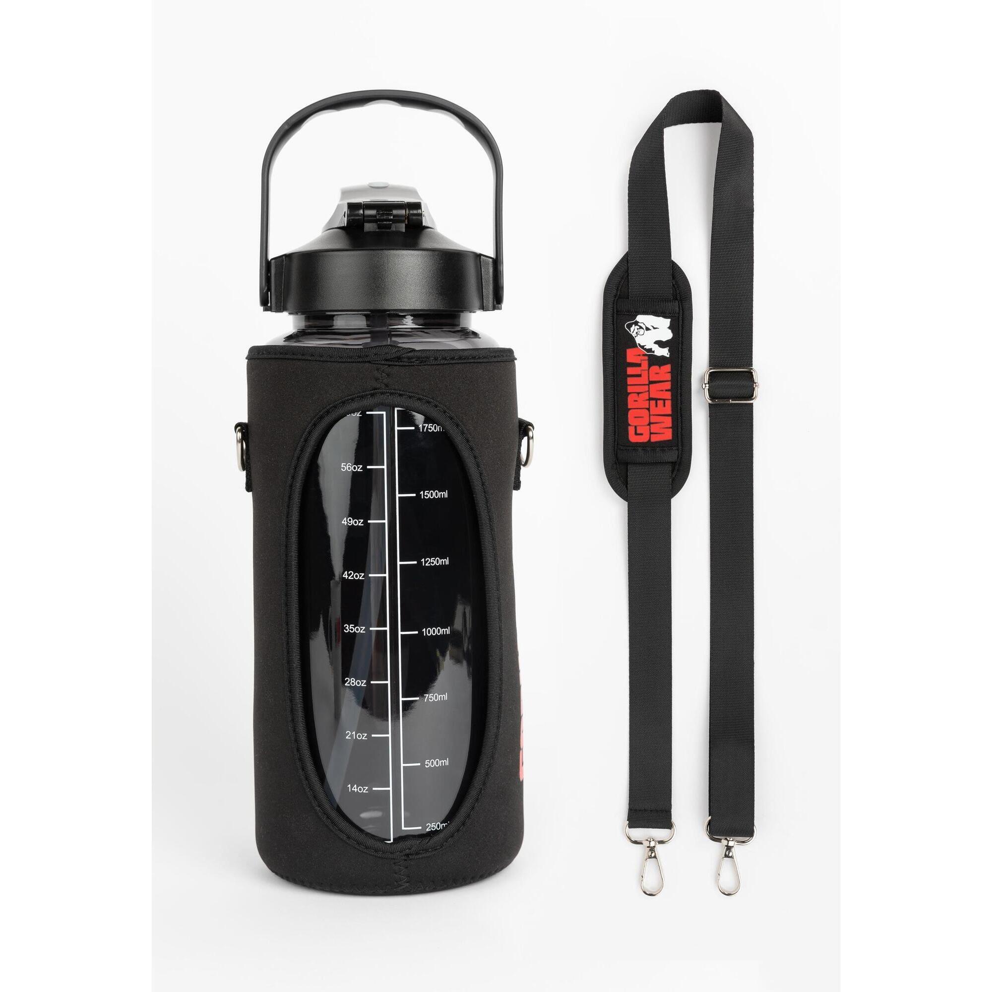 Water Bottle With Sleeve 2L - Czarny