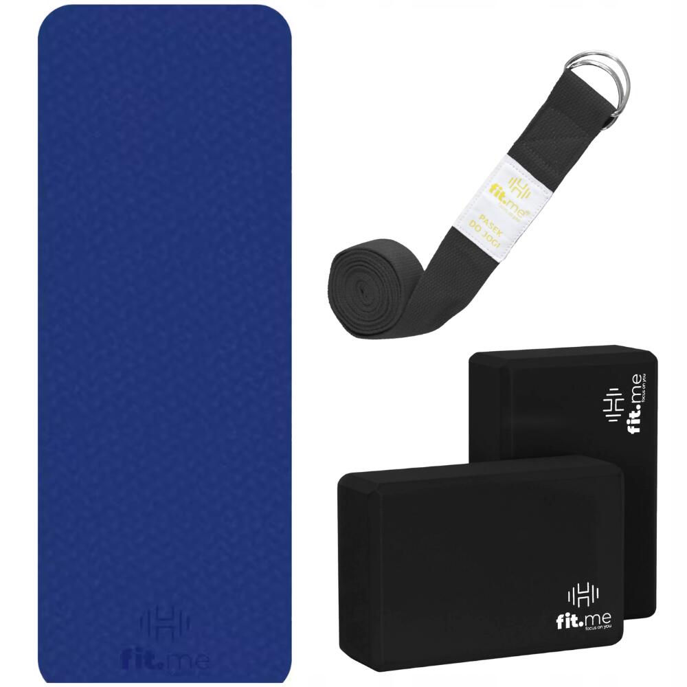 Zestaw Do Jogi Mata Antypoślizgowa Kostki 2 Szt. Pasek Do Jogi