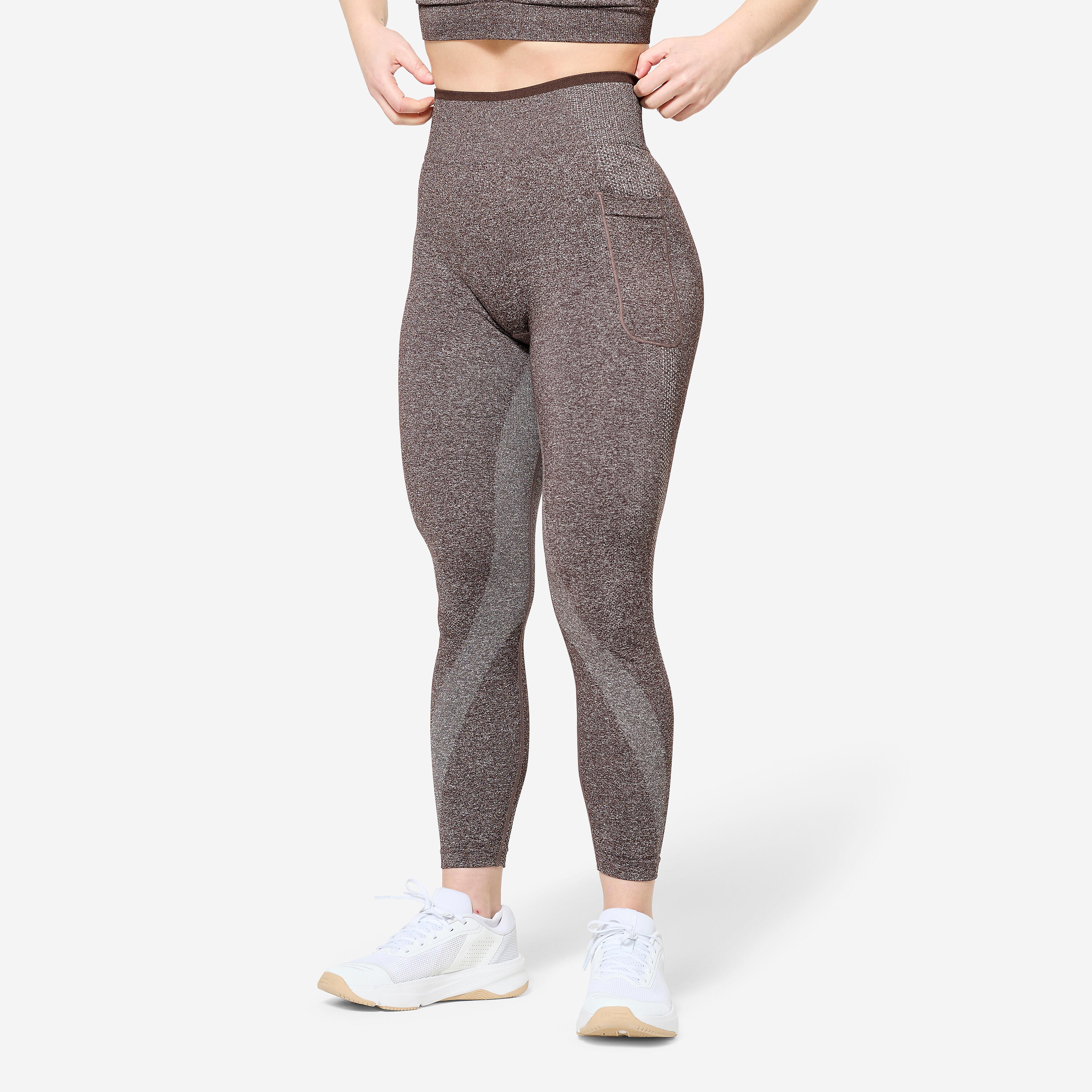 Legginsy do treningu siłowego damskie Domyos seamless