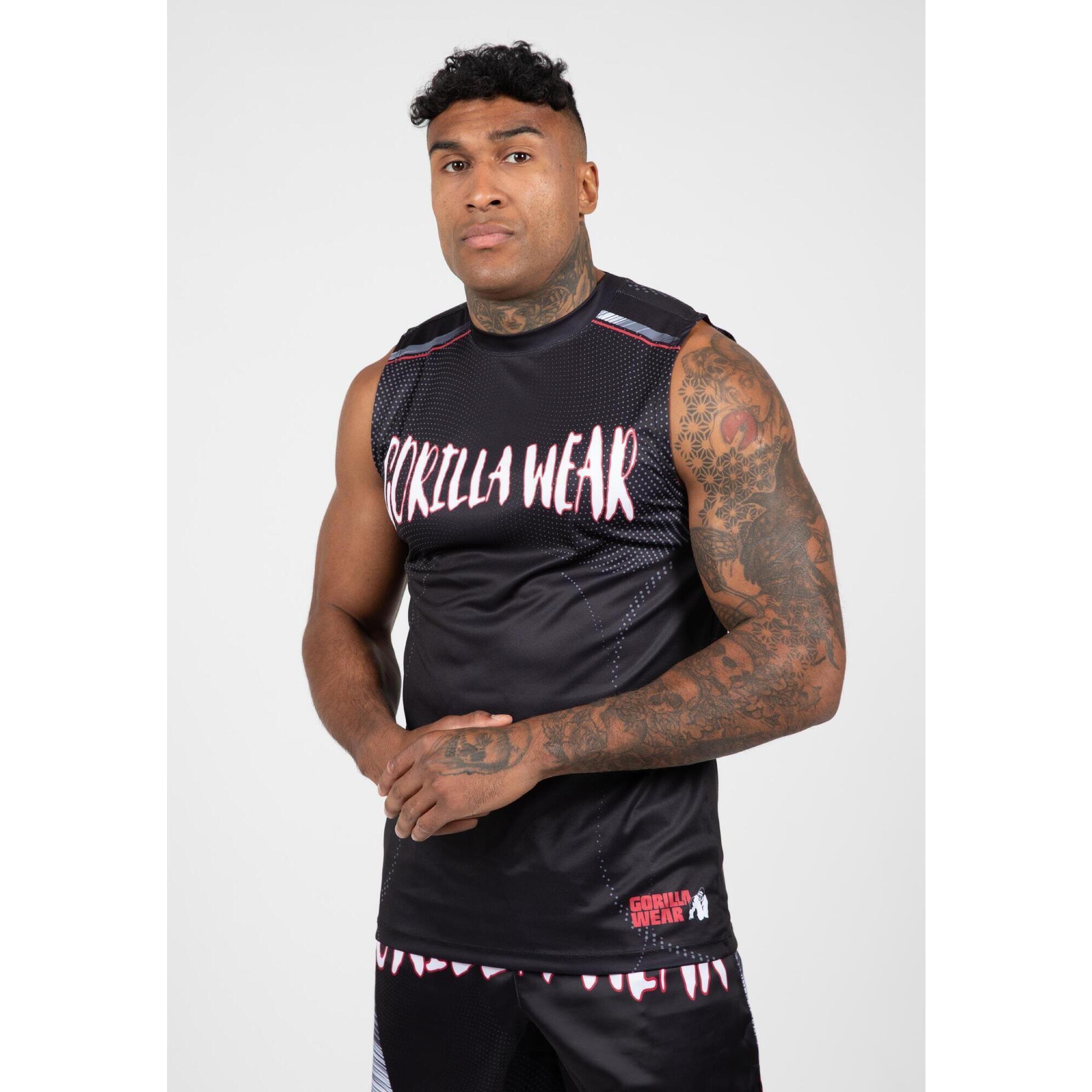 Clayton Top bez rękawów - Czarny/Czerwony