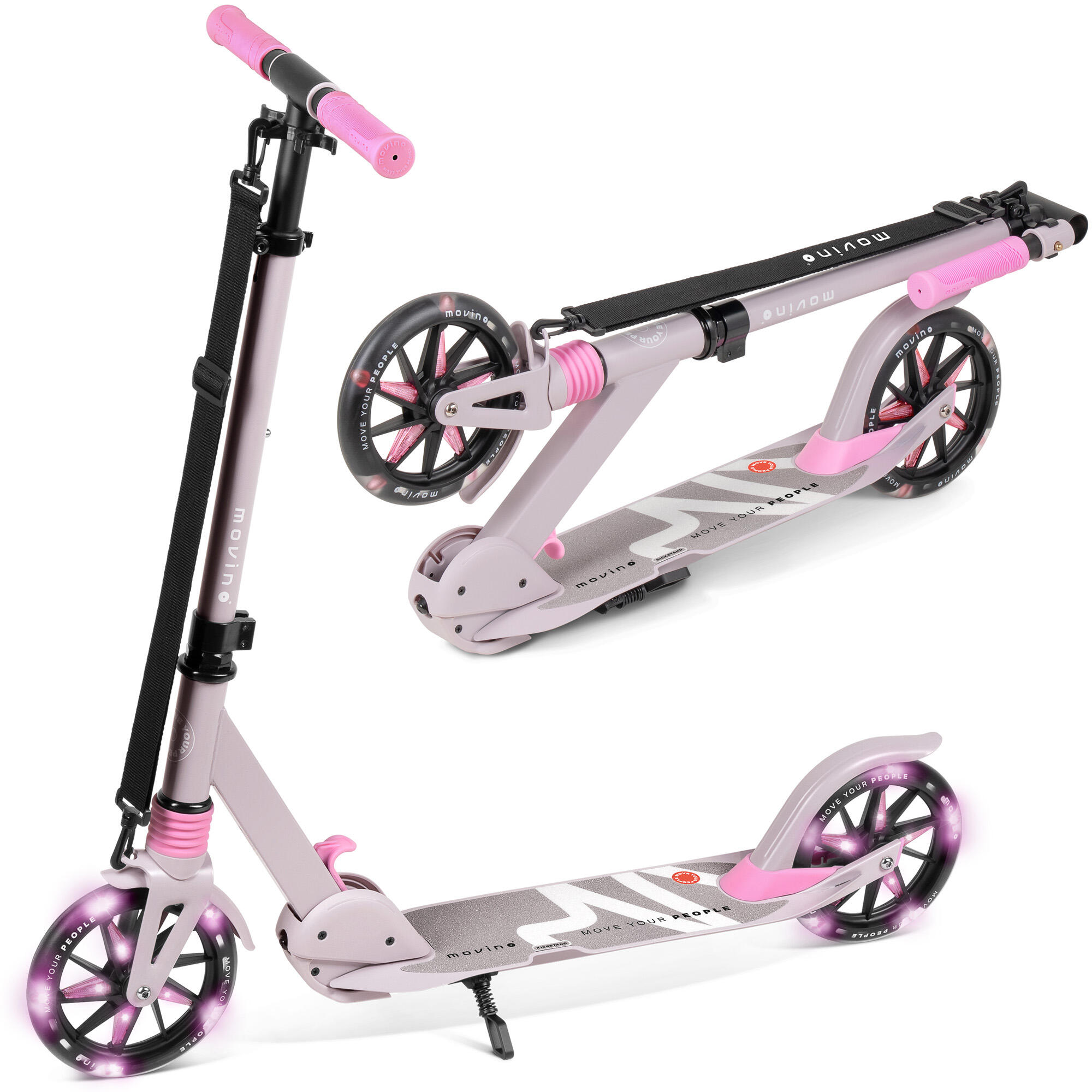 Hulajnoga składana dla dzieci koła LED, regulacja kierownicy Movino City Light