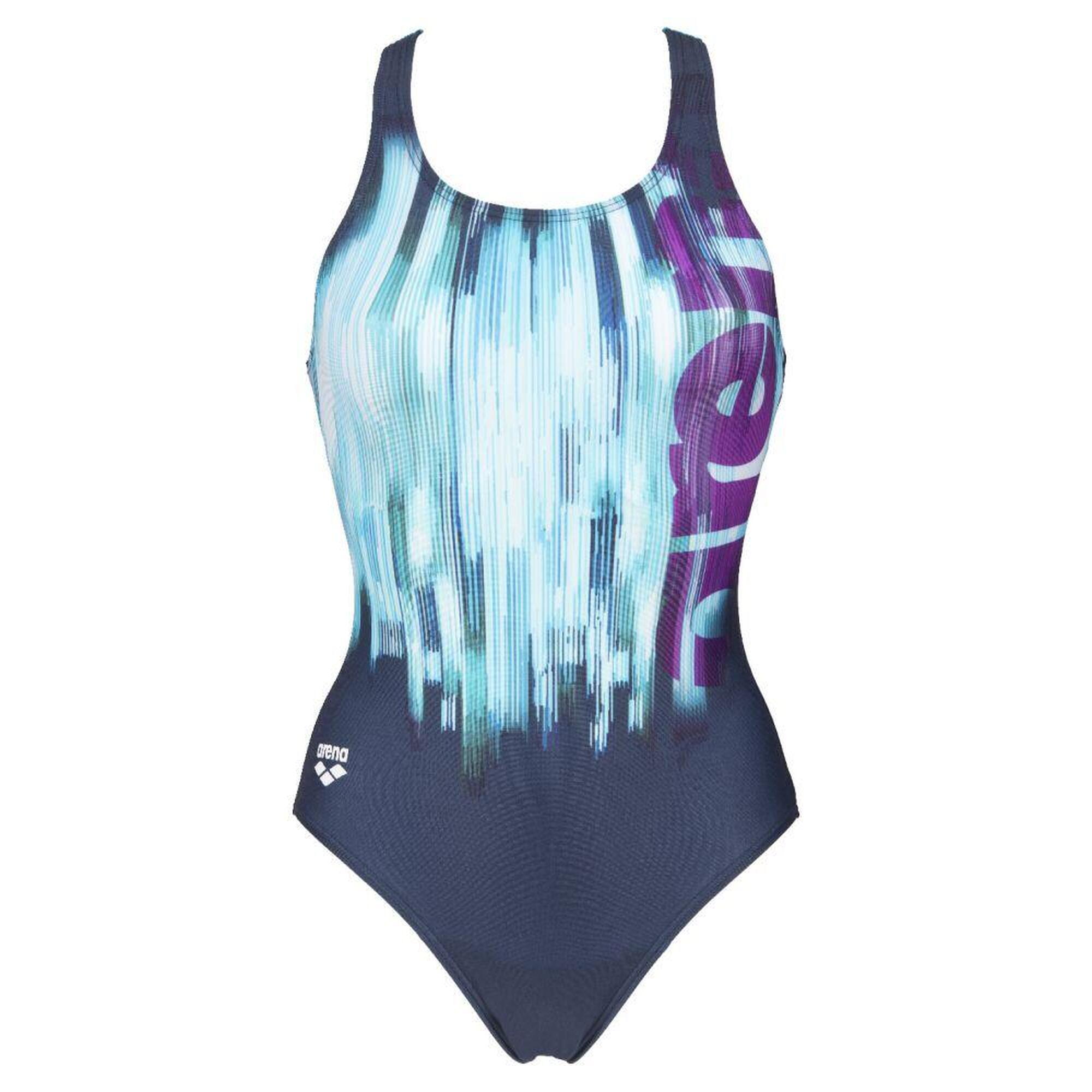 Strój kąpielowy damski jednoczęściowy kostium na basen Arena Drawing