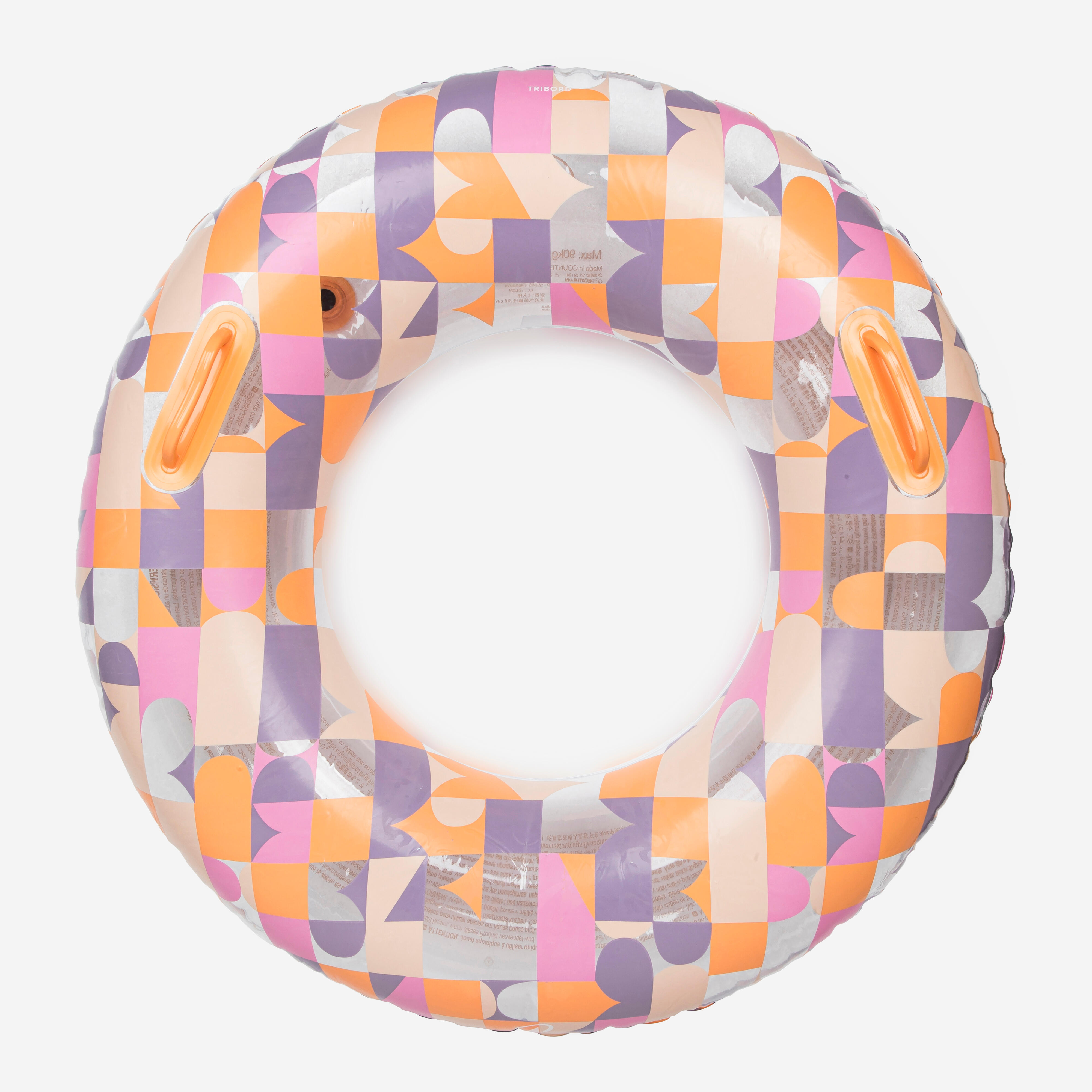 Kółko pompowane basenowe Nabaiji Allpop duże 92 cm z uchwytami