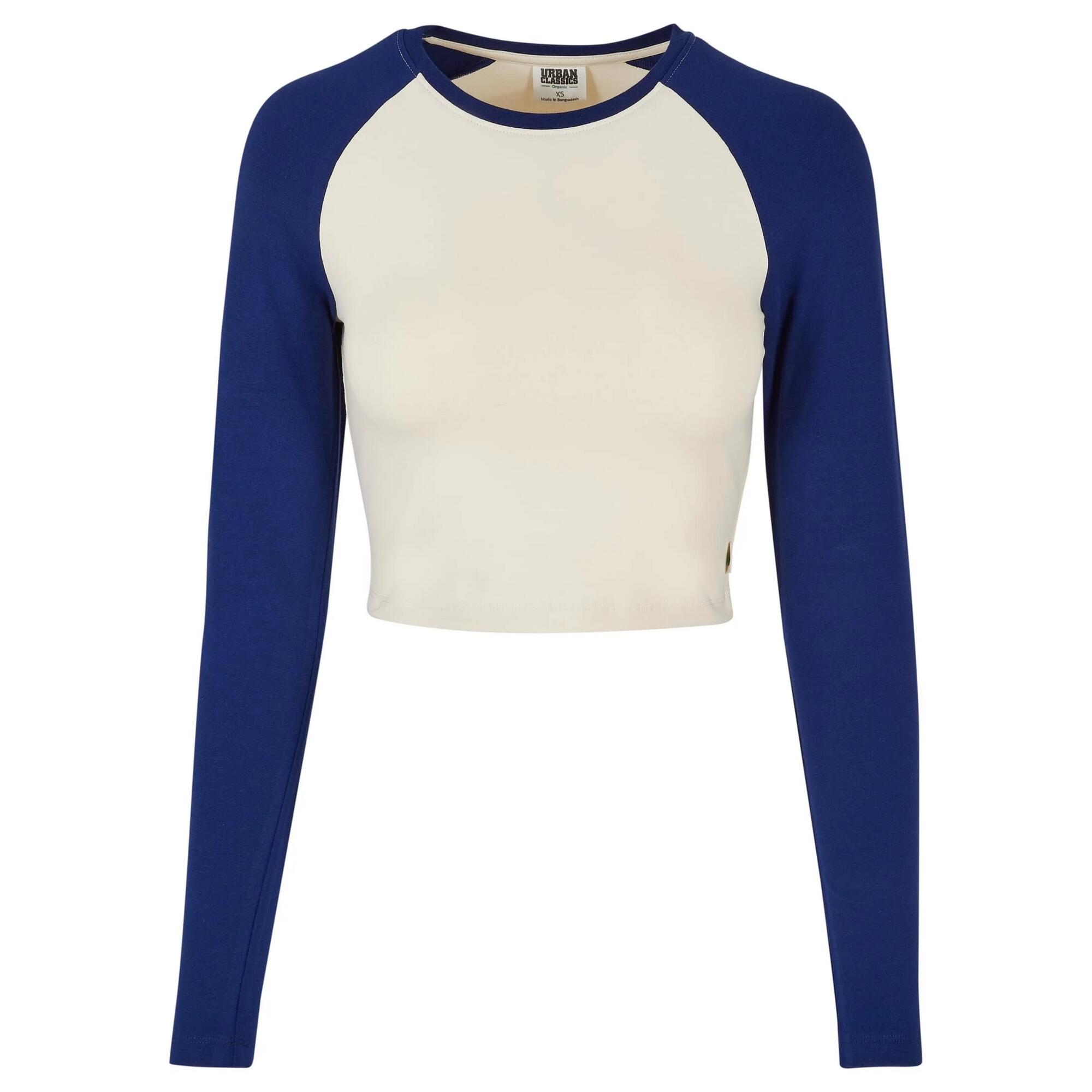 Damska Koszulka Z Długim Rękawem Retro Organic Crop T-shirt