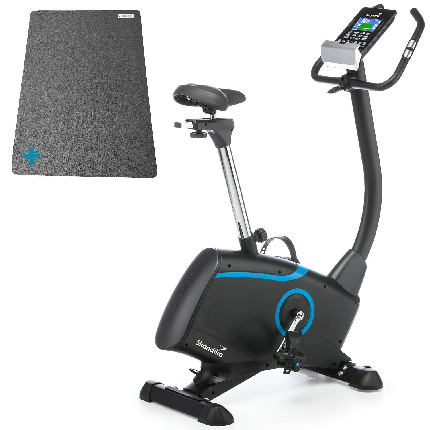 Rower stacjonarny, treningowy CardioBike Atlantis + mata ochronna na podłogę