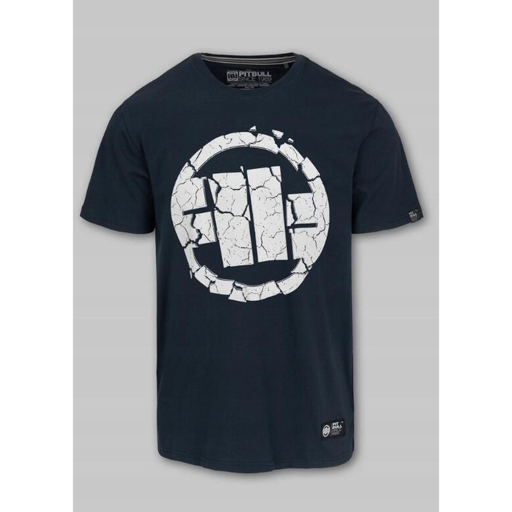 Pitbull T-shirt bawełniany, klasyczny model Scratch niebieski