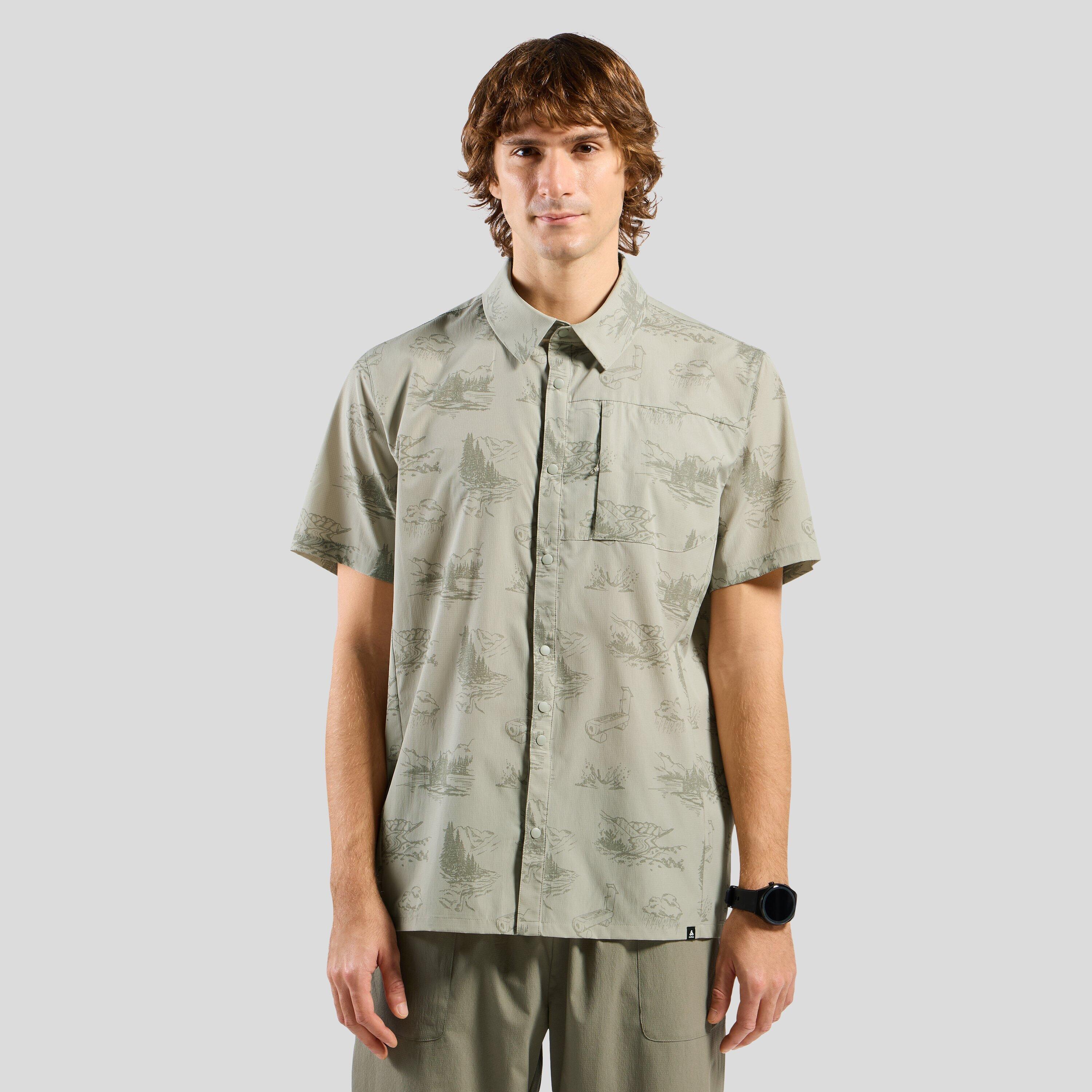 Koszula turystyczna męska Odlo Essential S/S Print Shirt S/S