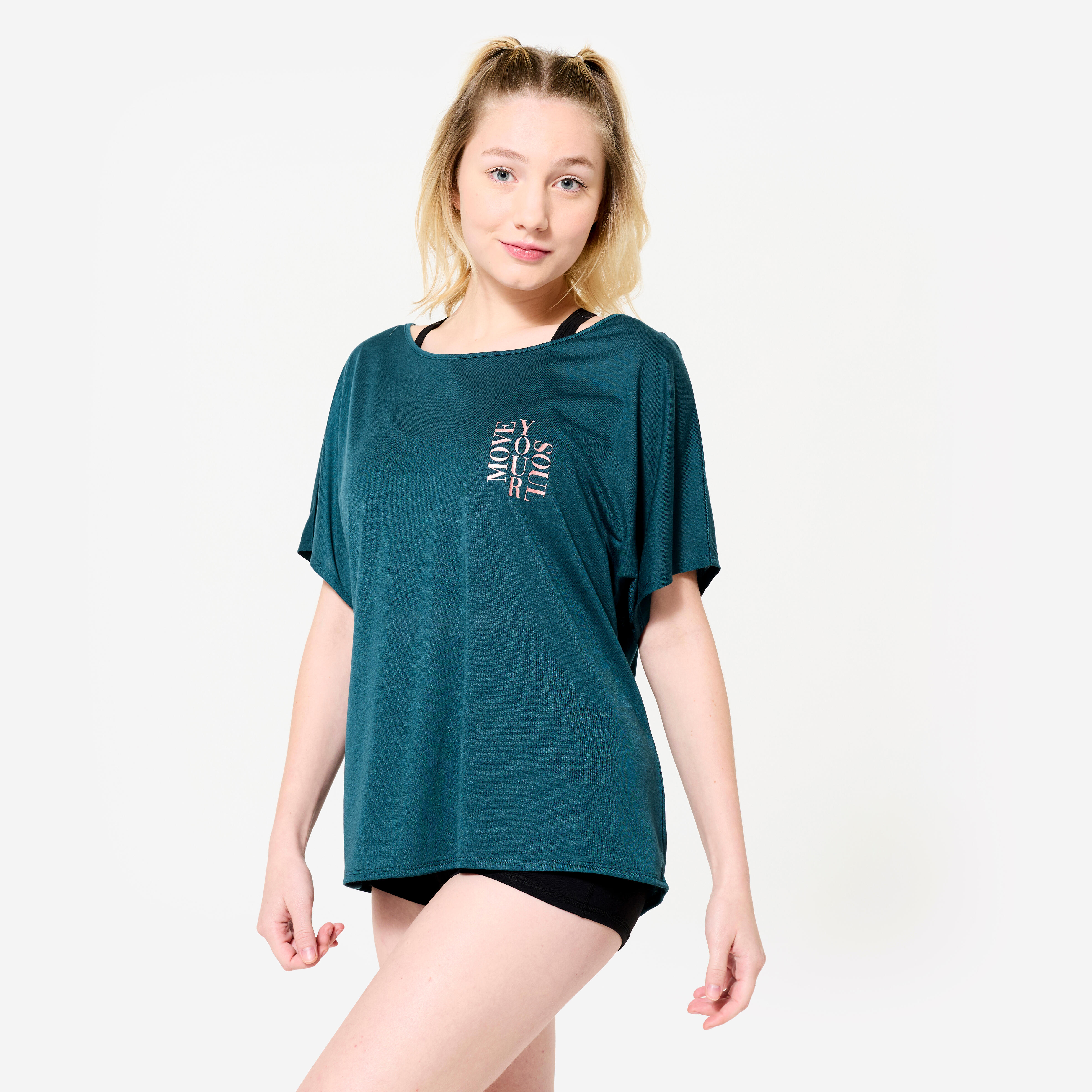 Koszulka z krótkim rękawem do tańca nowoczesnego damska Starever