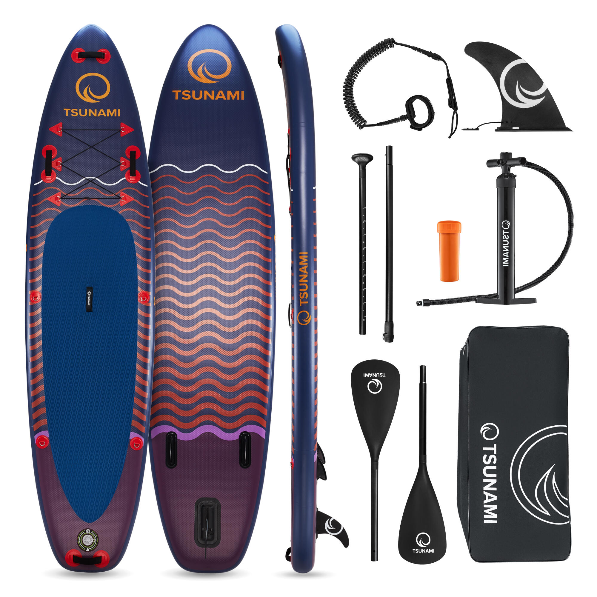 Deska SUP all-round stand up paddle pompowana do pływania TSUNAMI T05 350 cm