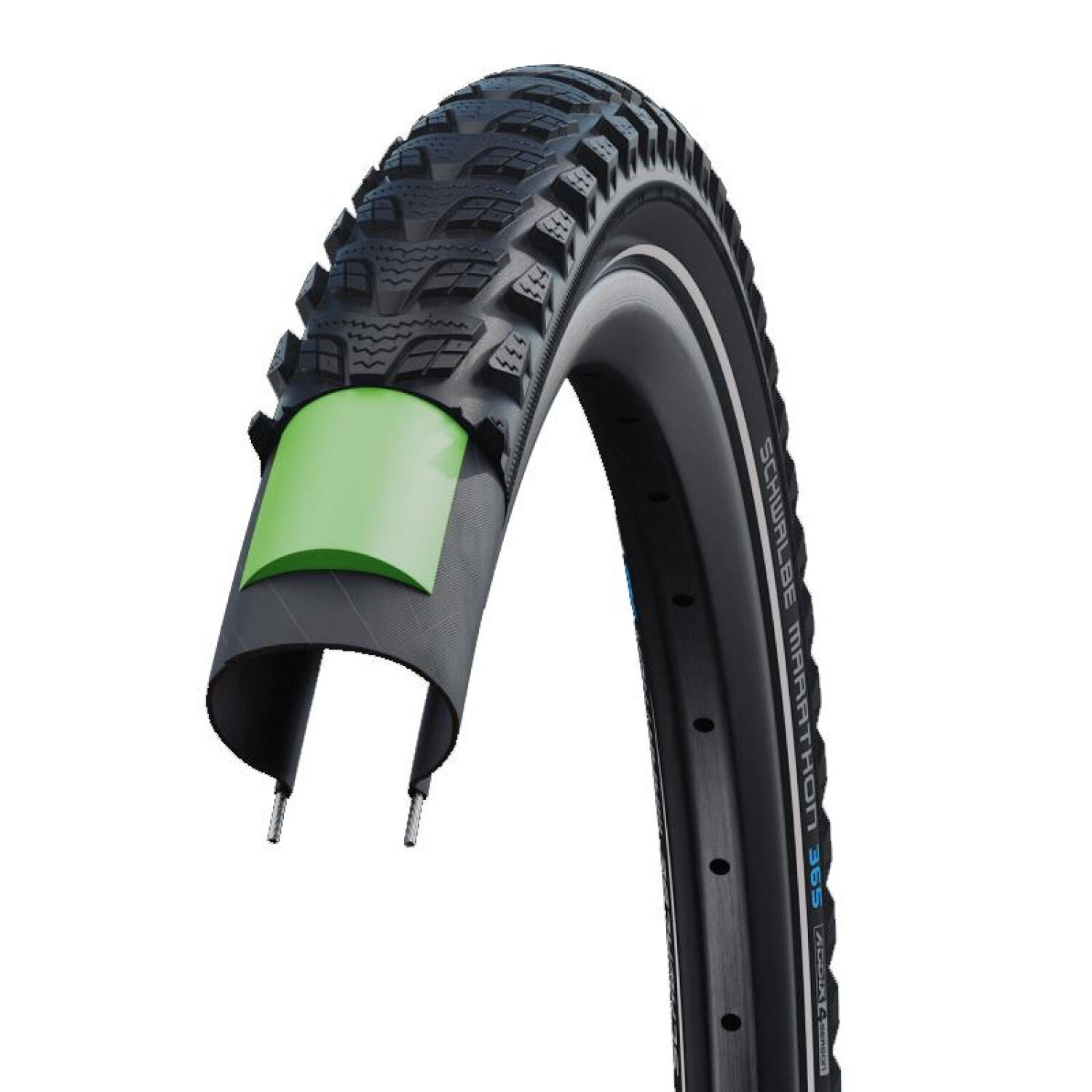 Opona sztywna Schwalbe Marathon 365 Hs475erf Greeng 20 x 1.50