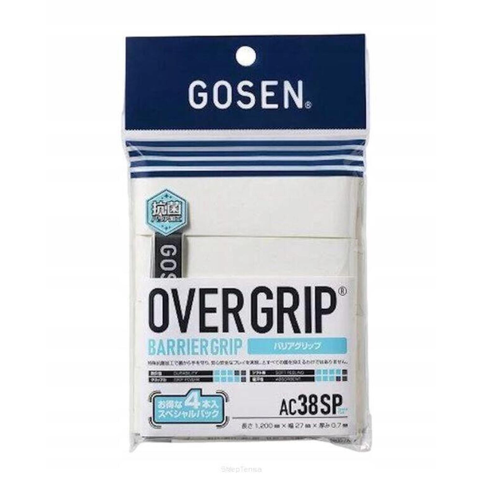 Owijki wierzchnie Gosen Barrier Grip 4P - białe