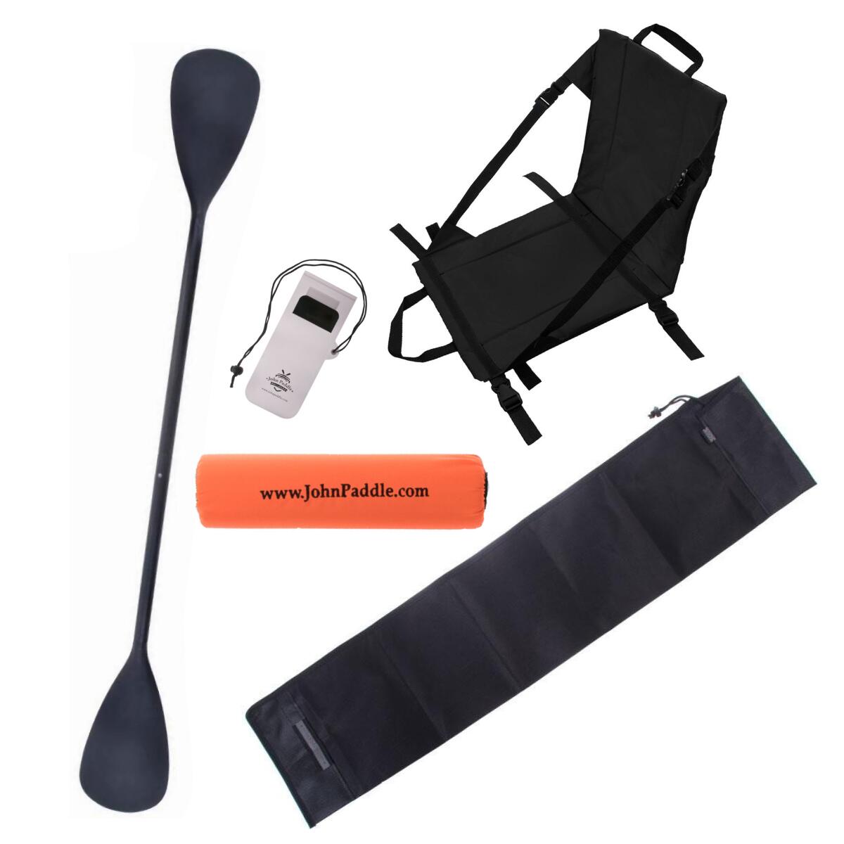 Zestaw 225cm + Siedzisko Kajakowe John Paddle + pokrowiec + odbijacz + etui