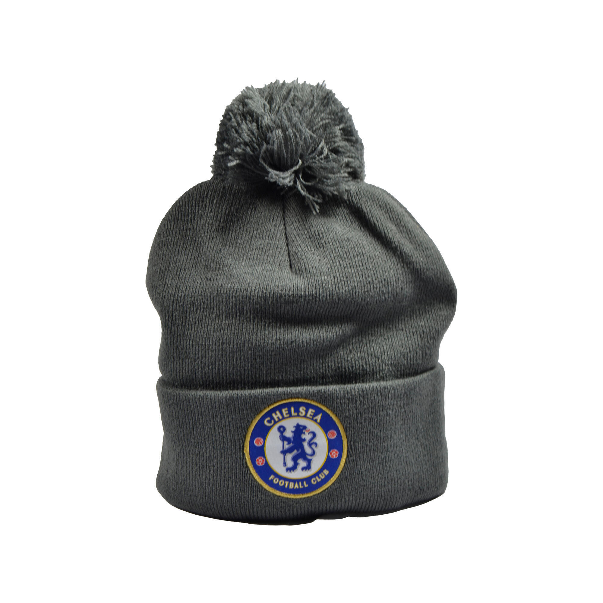 Czapka z pomponem Chelsea Londyn szara - licencjonowana