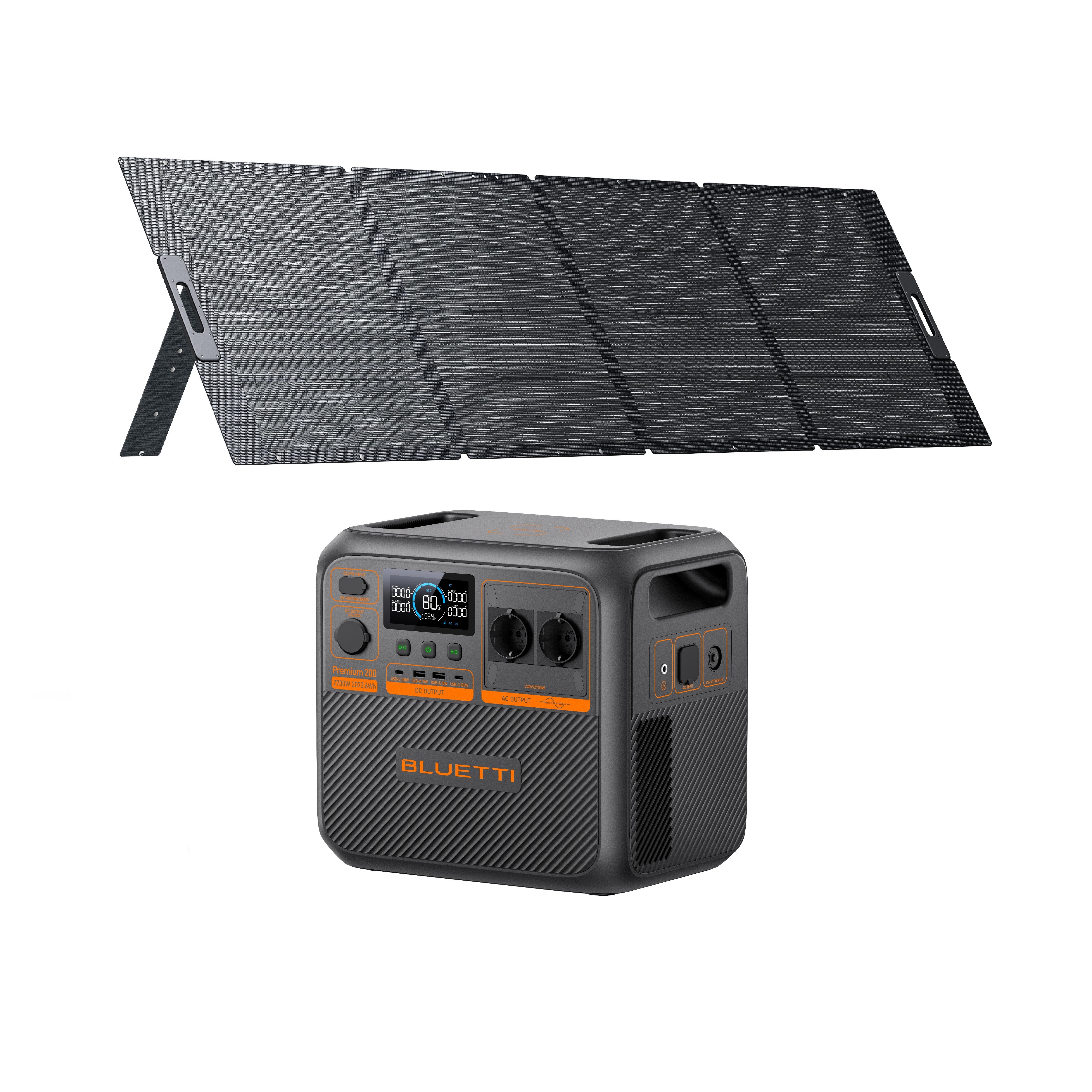 Zestaw stacja zasilania BLUETTI AC270P z panelem solarnym 350 W