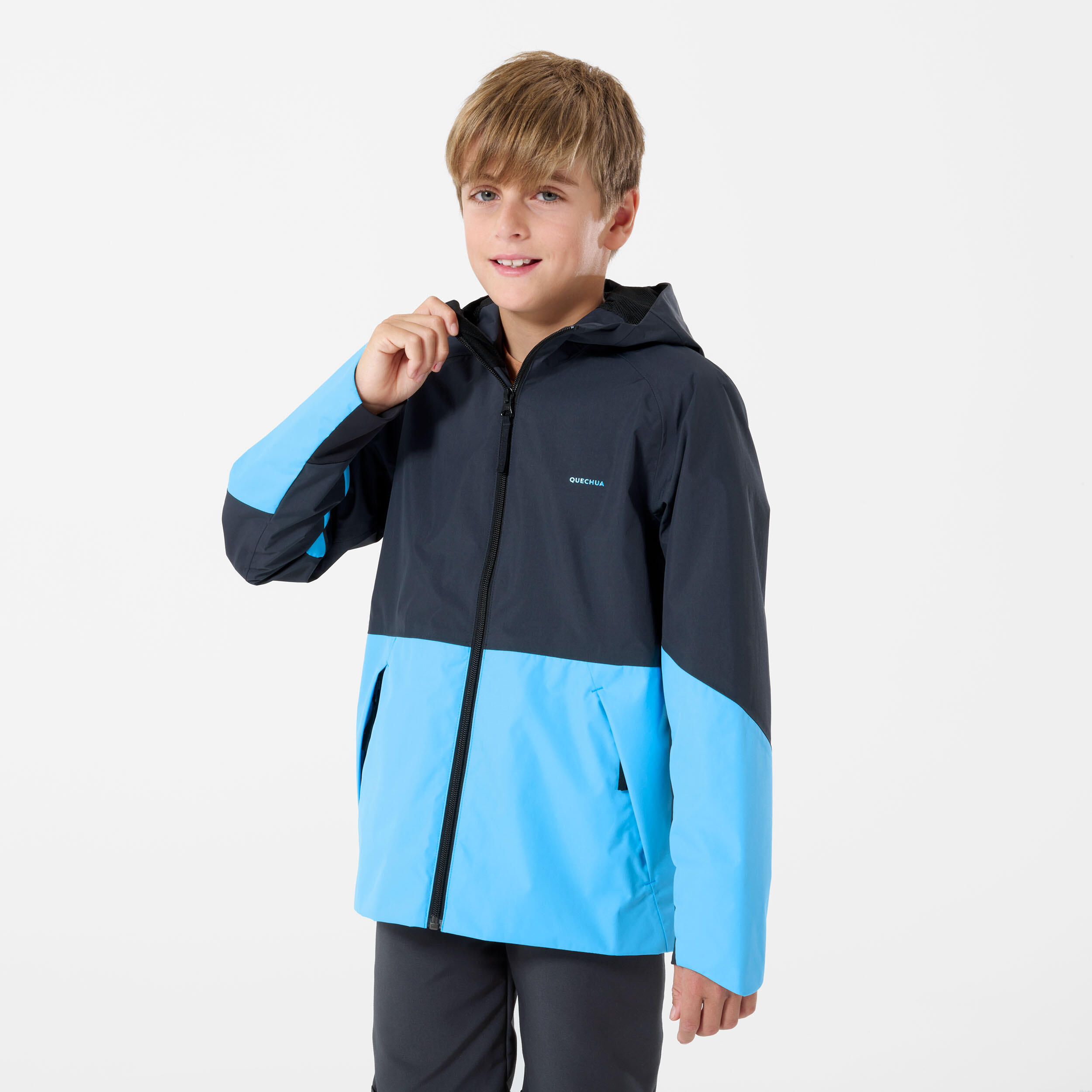 Kurtka turystyczna dla dzieci Quechua MH500 wodoodporna