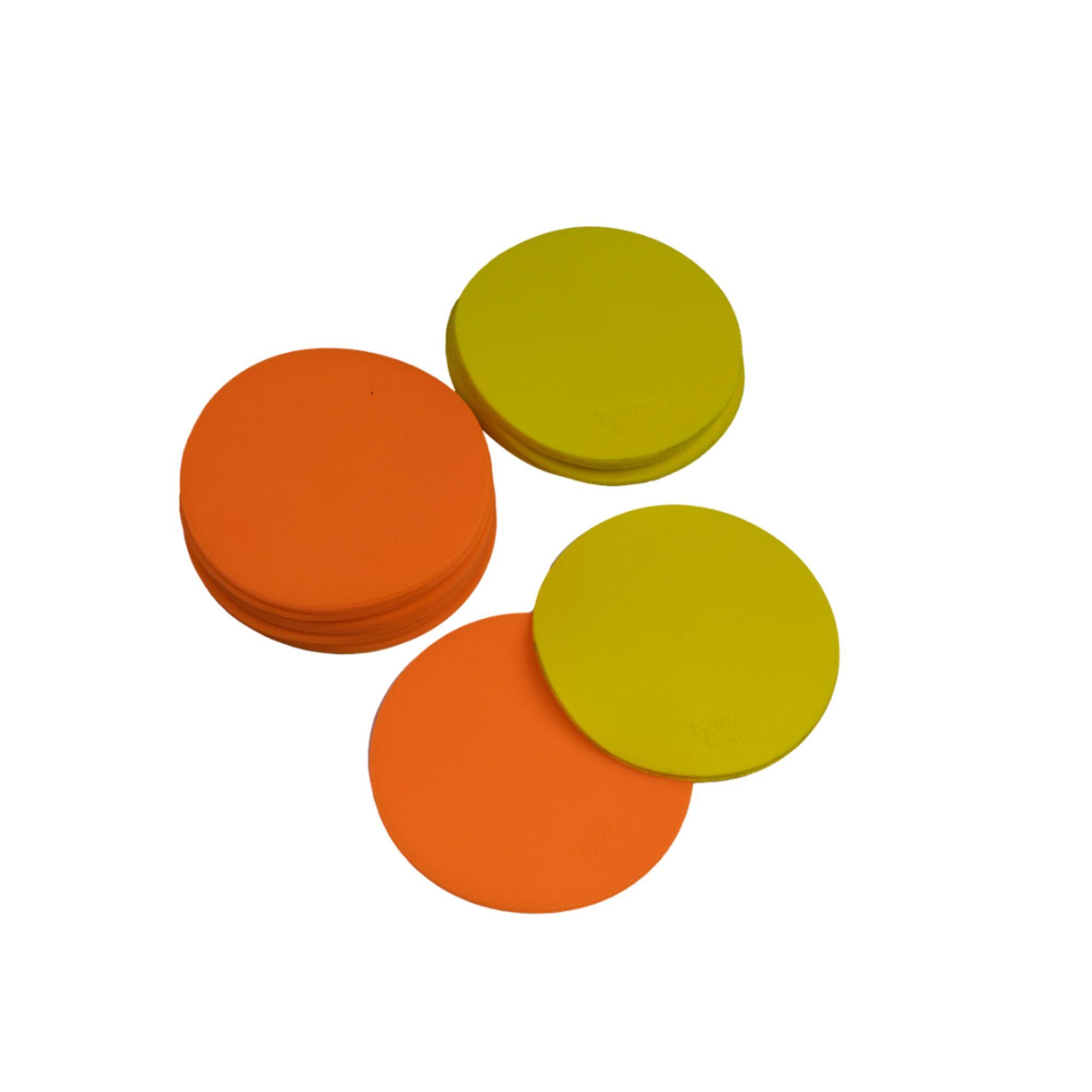 Zestaw 24 tarcz do znakowania - pomarańczowa i żółta