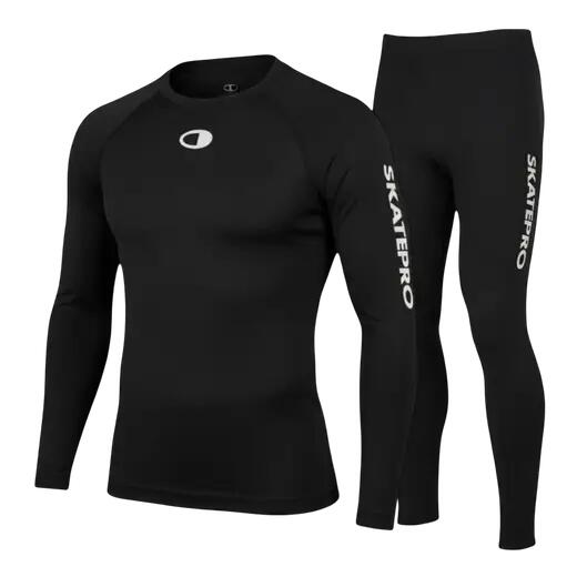 Sporty zimowe Bielizna unisex SkatePro Seamless Bielizna Zestaw - L-XL - Czarny