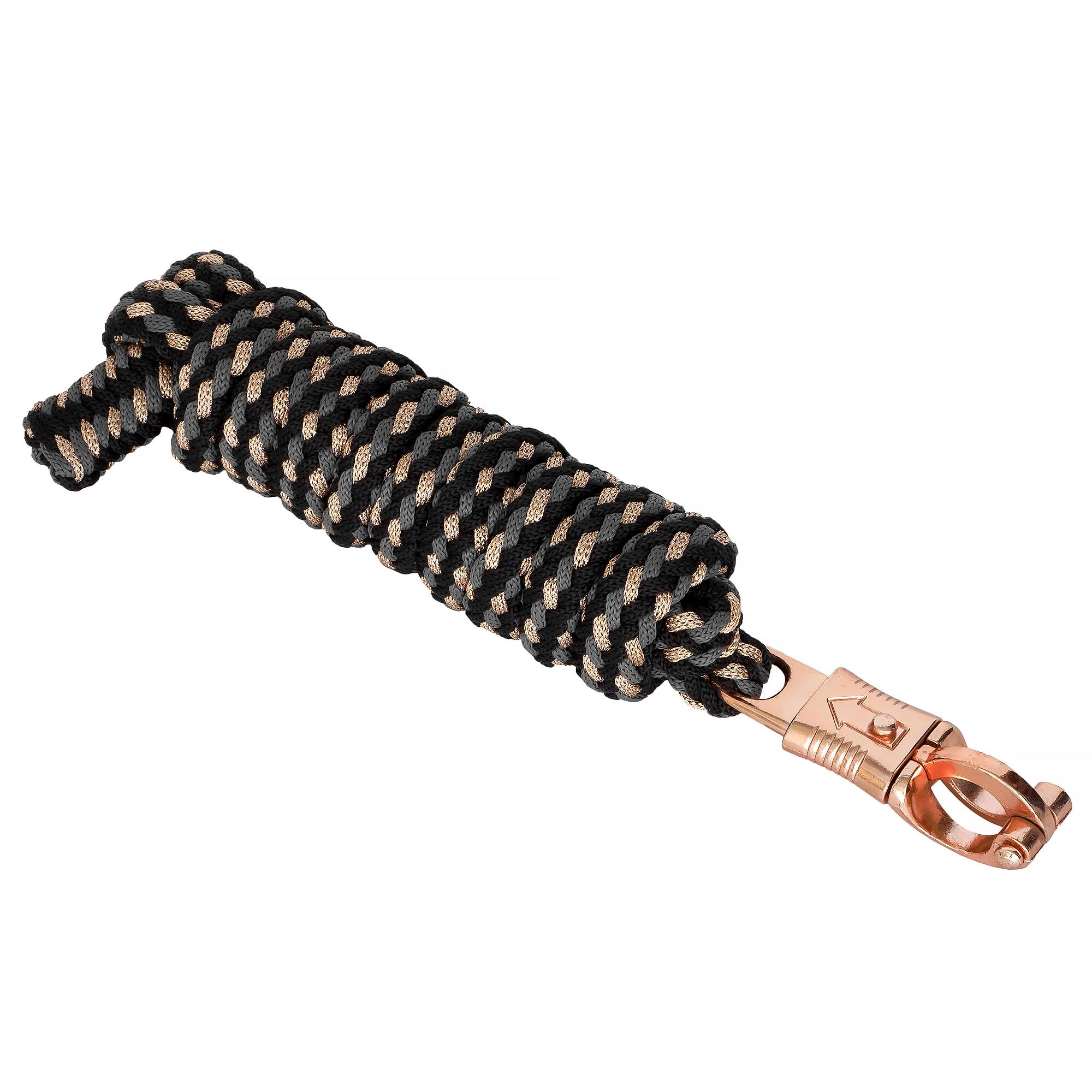 Uwiąz do jazdy konnej START LaceRosegold 2m miękki, wytrzymały z zapięciem PANIC