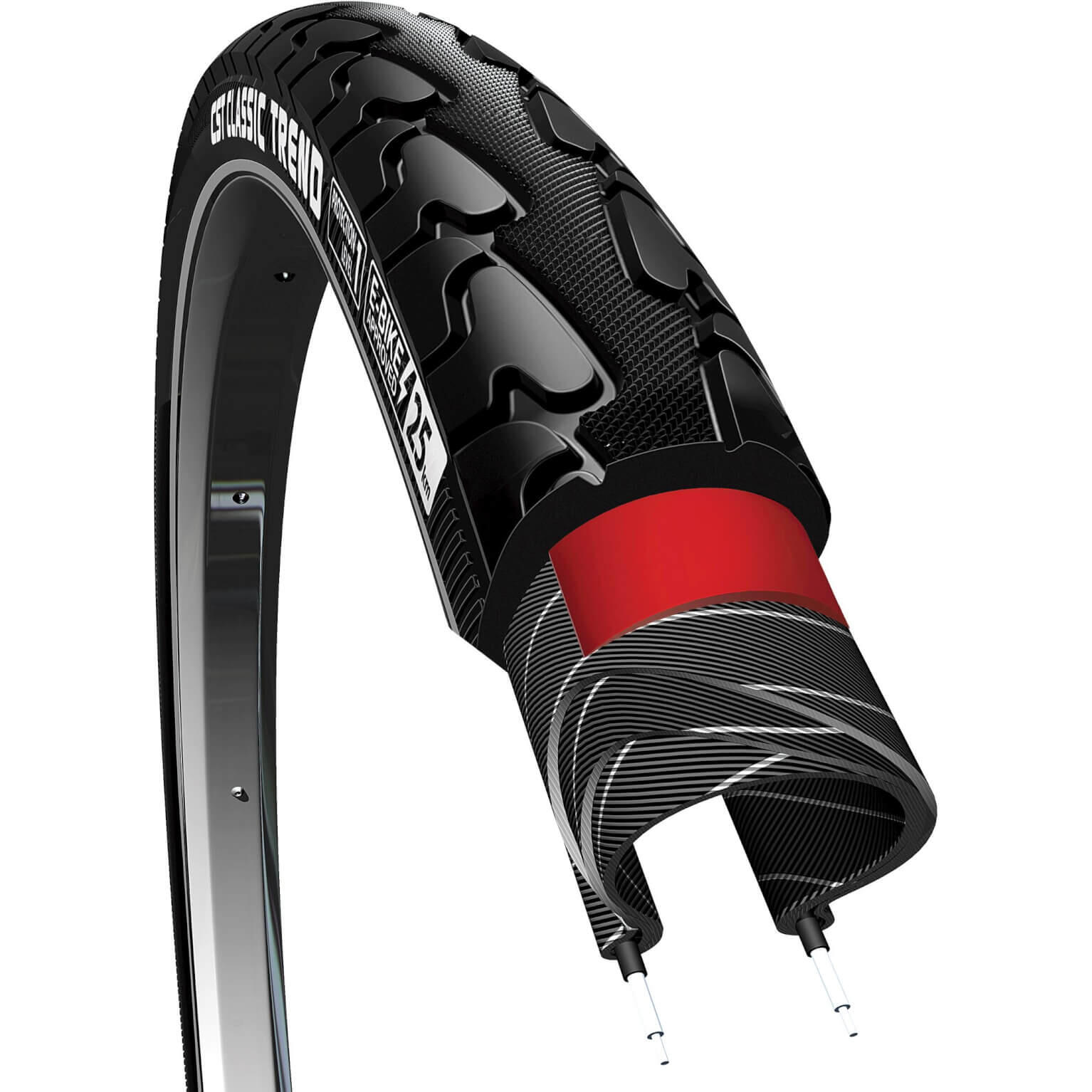 Opona Trend 26 X 1,75 Czarna Z Odblaskowymi Liniami