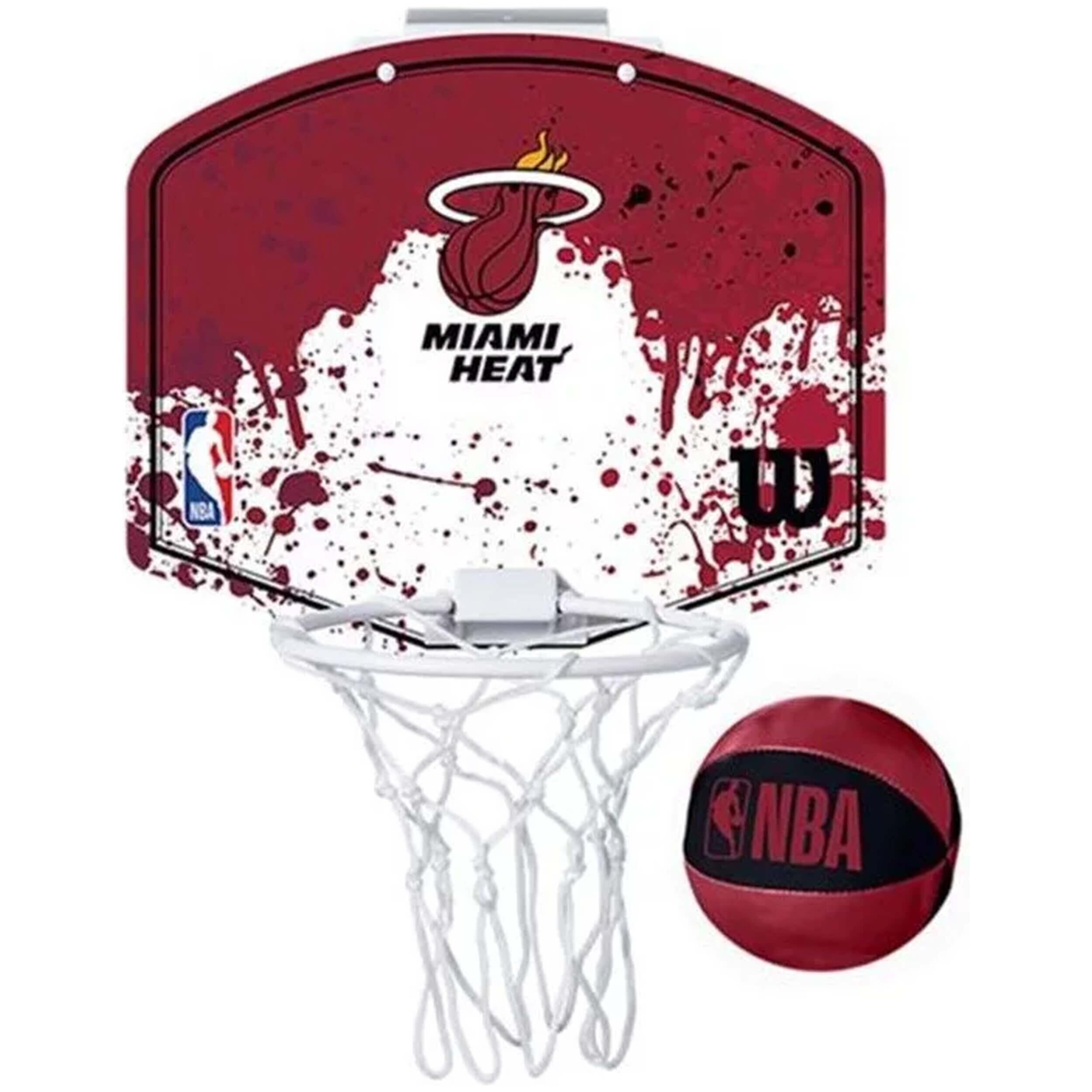 Mini tablica do koszykówki Wilson NBA Team Mini Hoop Miami Heat - WTBA1302MIA