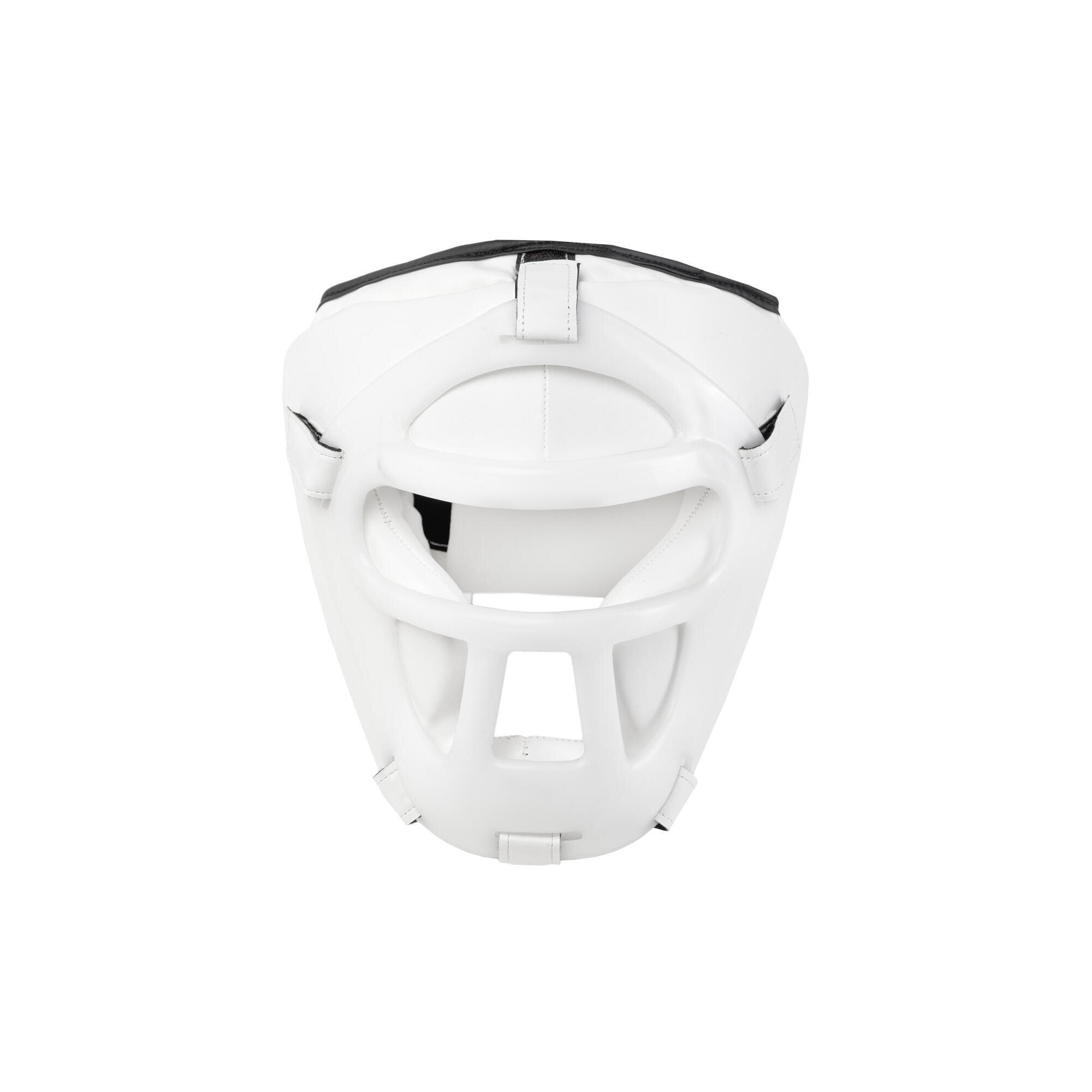 Kask bokserski z maską biały Evolution