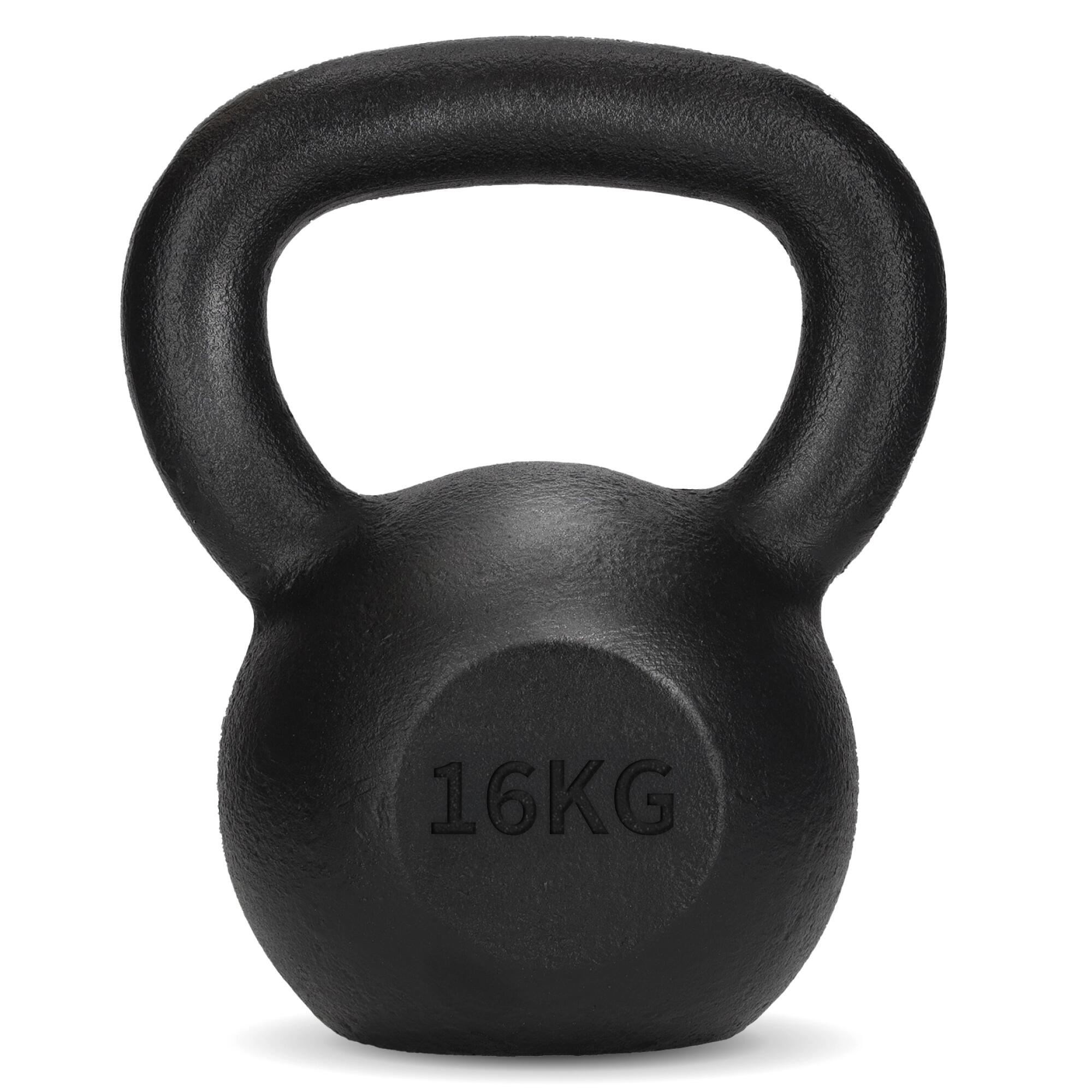 Żeliwny kettlebell do ćwiczeń siłowych 4FIZJO
