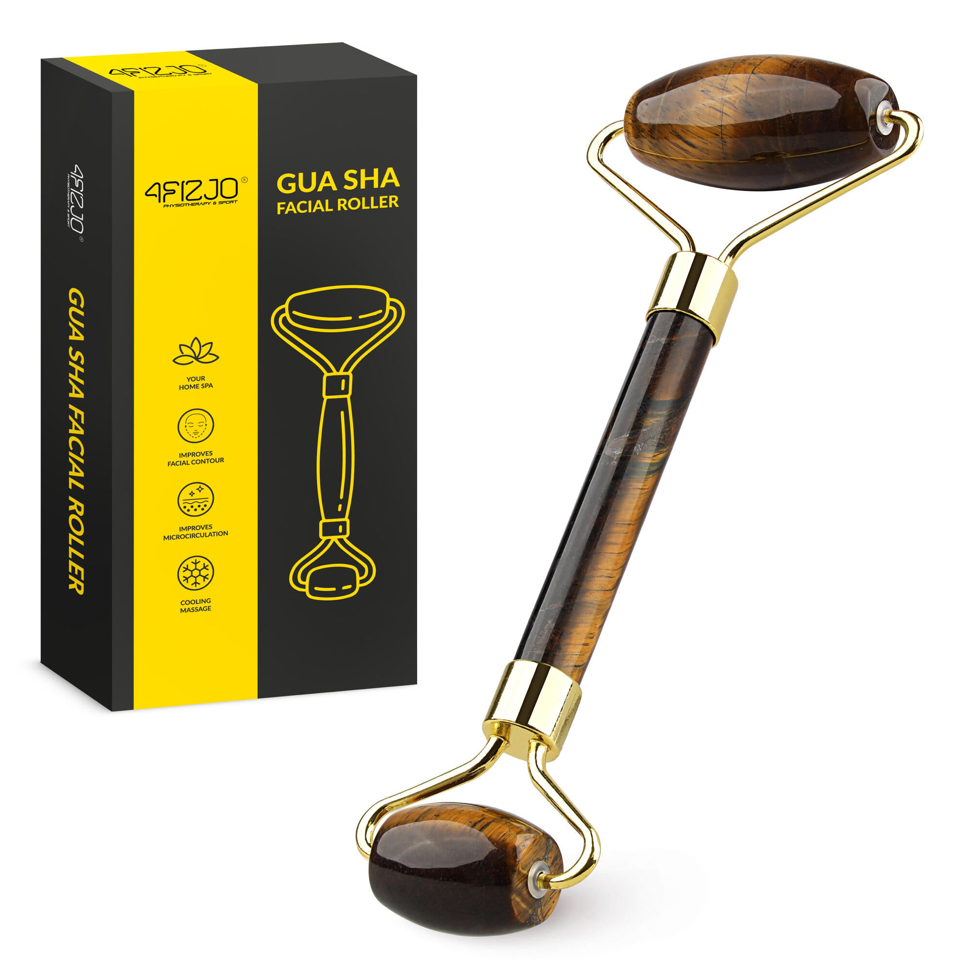 Roller do twarzy z naturalnego minerału do liftingu 4FIZJO