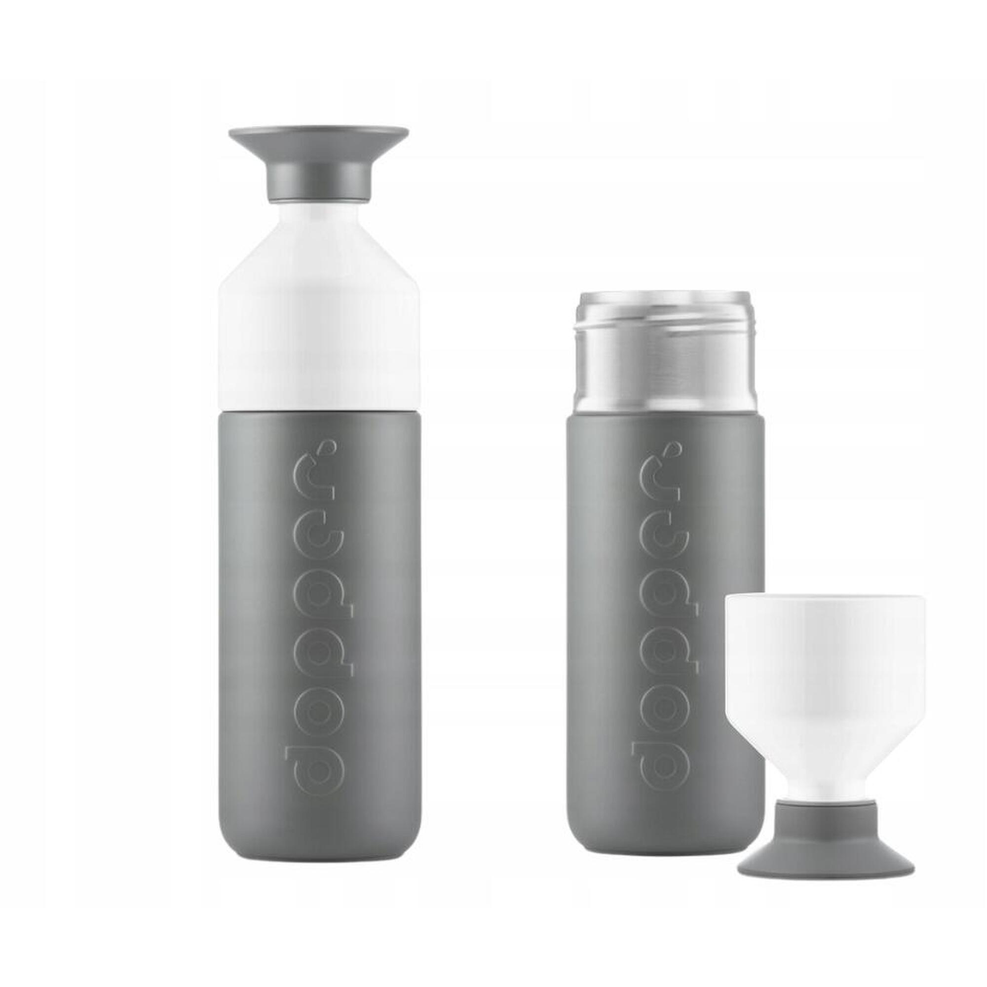 Butelka termiczna Dopper Glacier Grey 350 ml z kubkiem