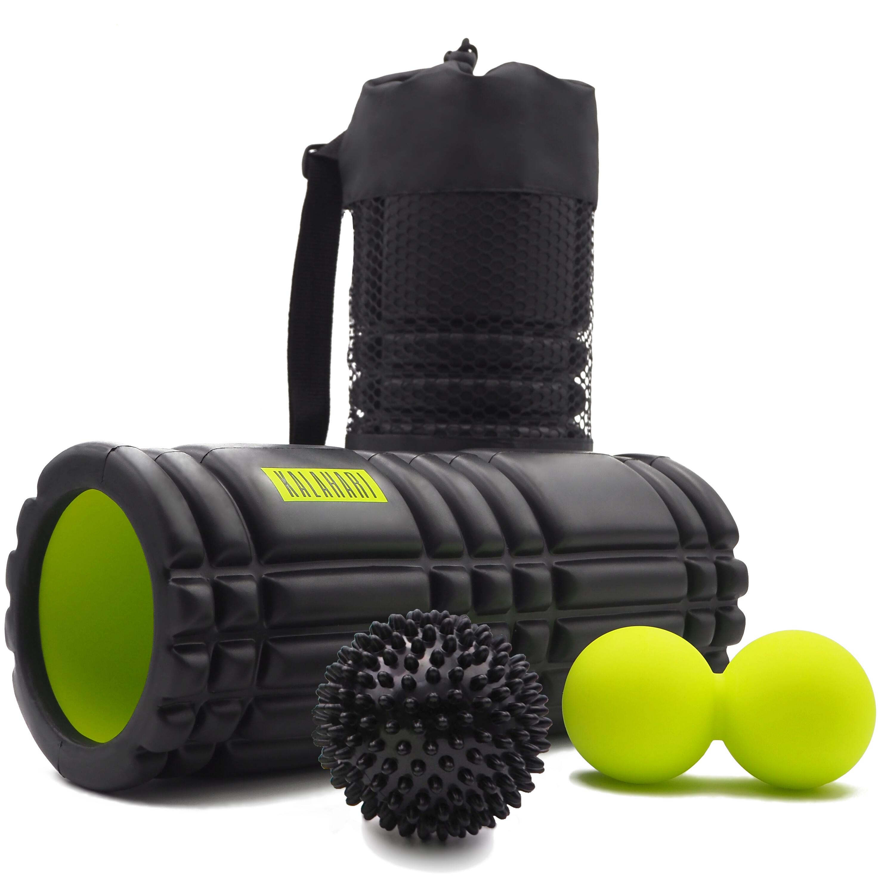 Zestaw Foam Roller 3w1, Wałek do masażu mięśni, podwójna piłka i kolczasta piłka