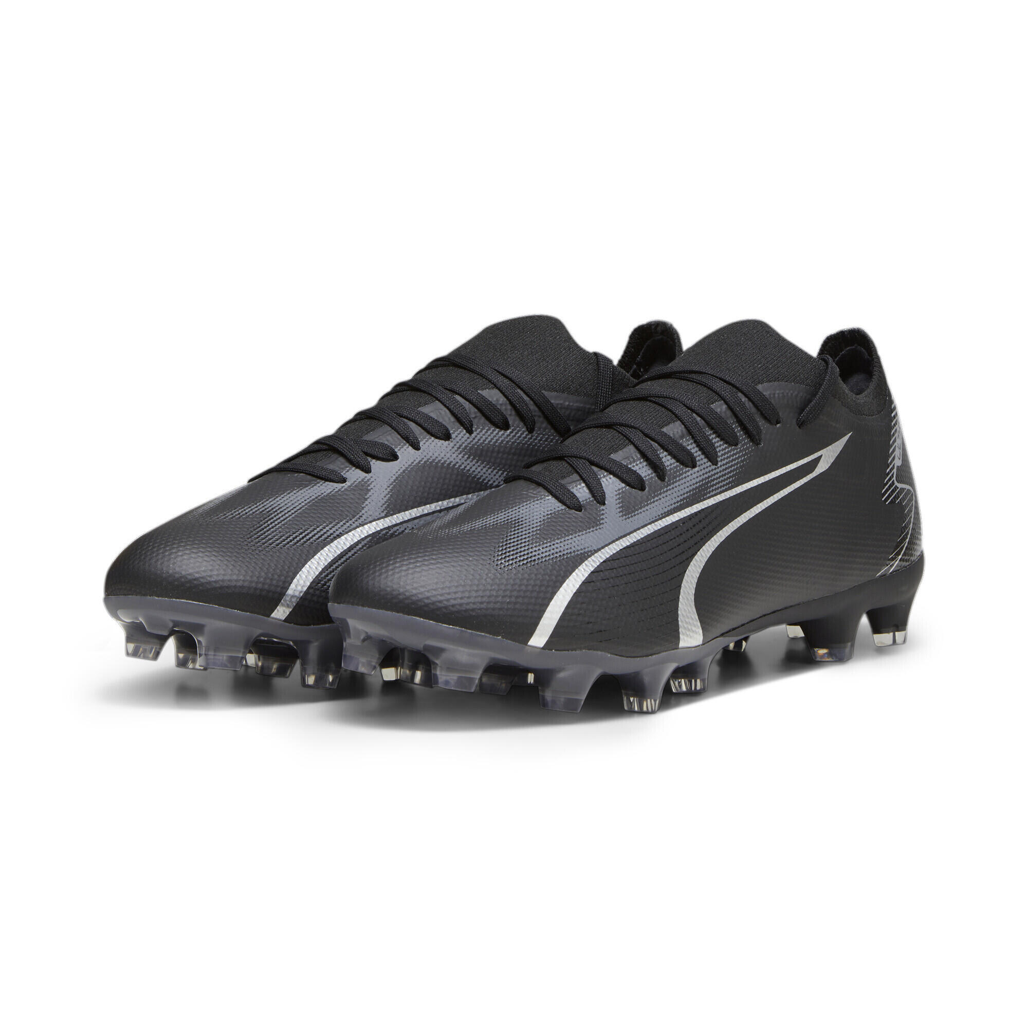Buty Piłkarskie Puma Ultra Match FG/AG - Czarny-Asfalt 46