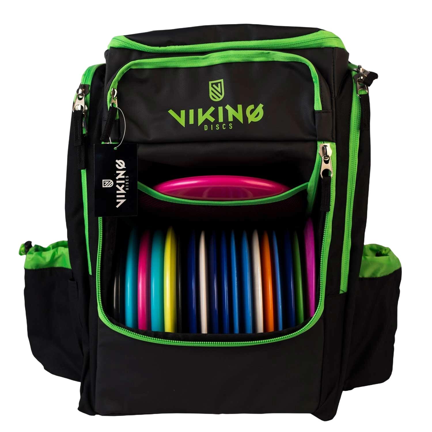 Viking Discs Tour Bag Plecak do Disc Golfa - Czarny/Limonkowy