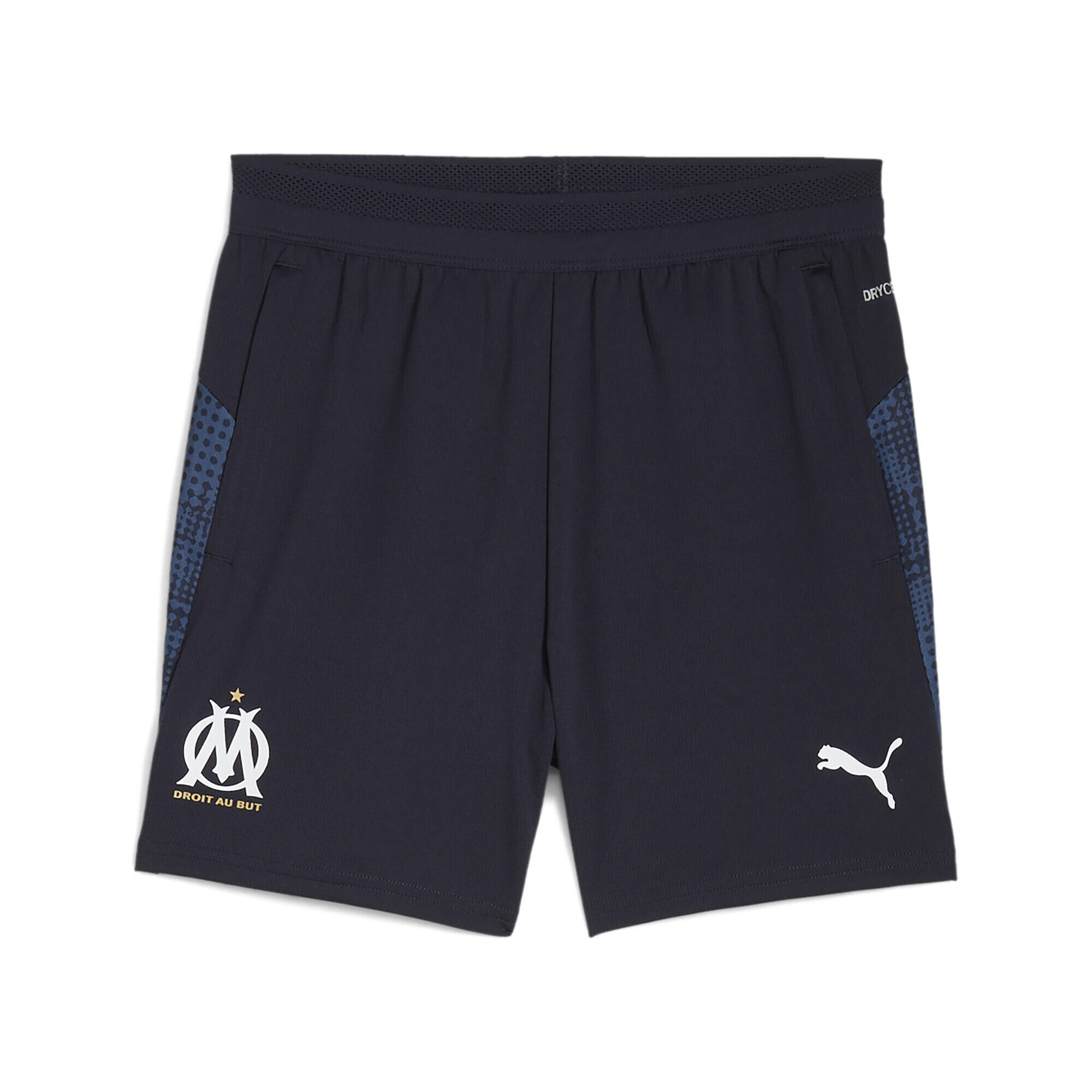 Młodzieżowe spodnie treningowe Olympique Marsylia PUMA New Navy White Blue