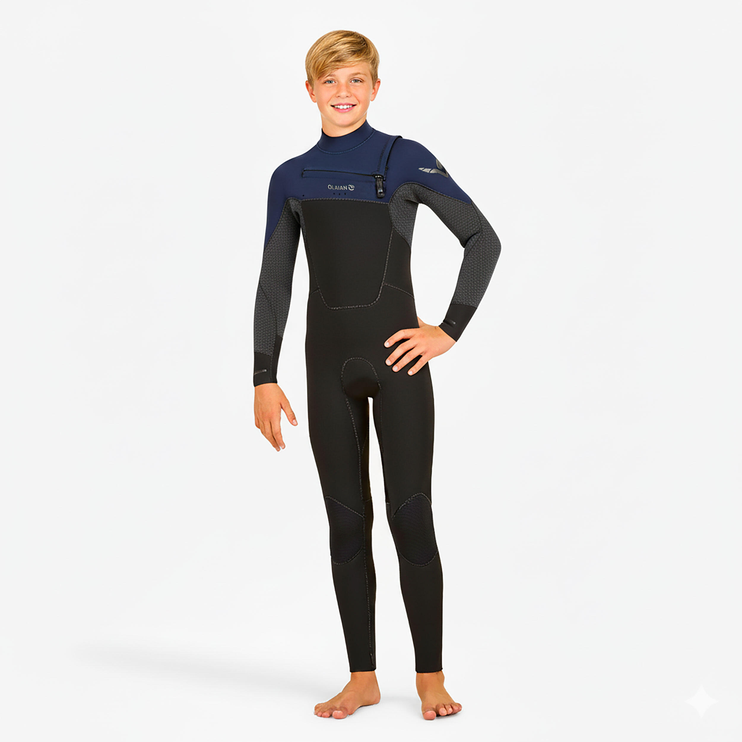 Pianka surfingowa overall dla dzieci Decathlon 900 z neoprenu 4/3 mm