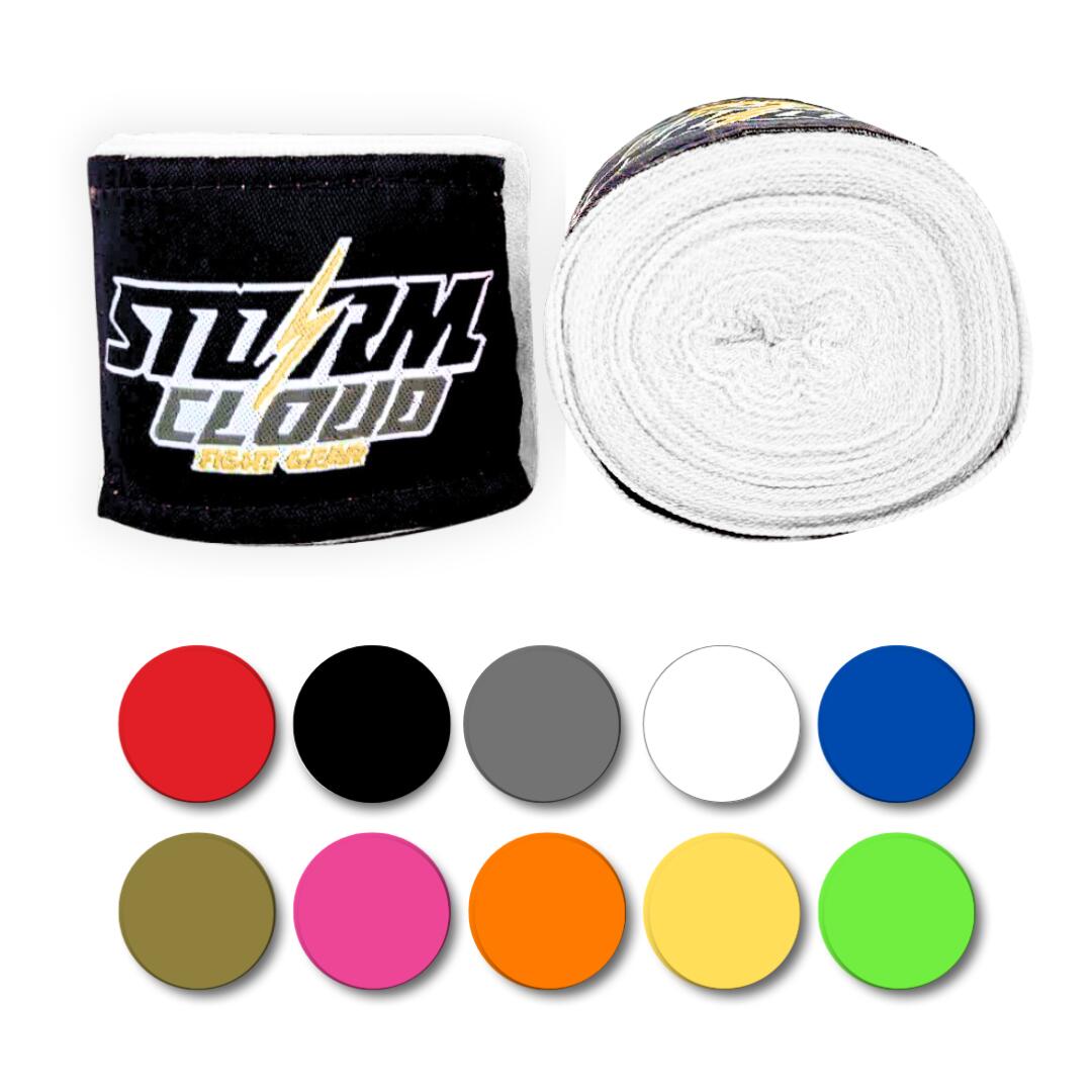 Bandaże bokserskie elastyczne StormCloud HW 1 2,5 m Biały
